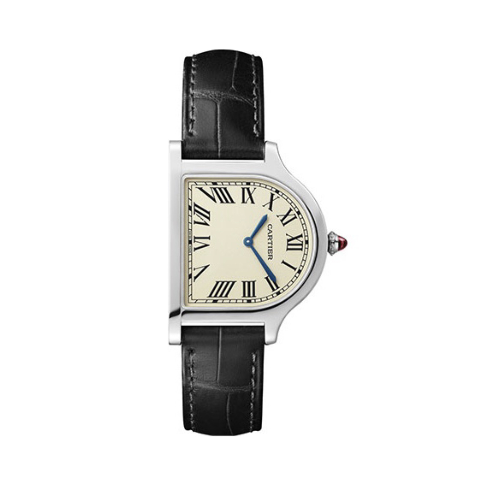 Cartier Women's Half Round Leather Strap Watch #nigo96624
