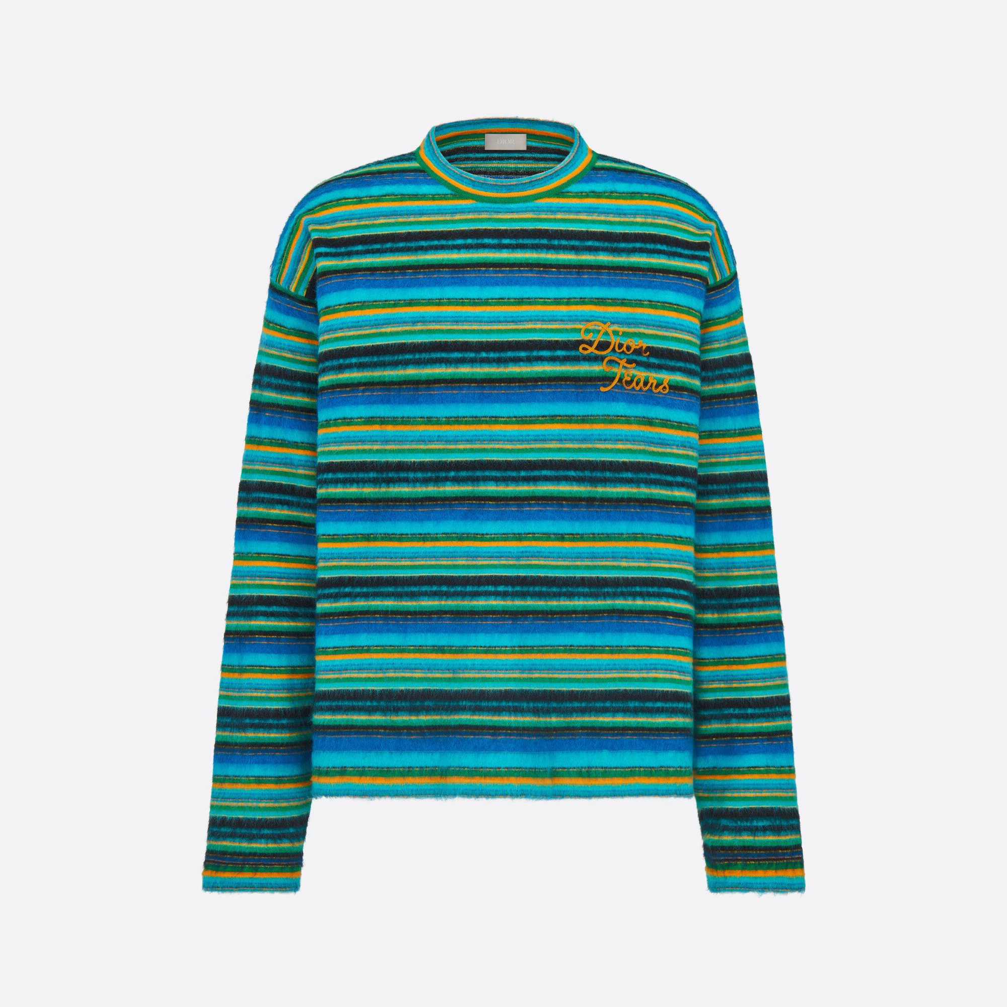 Dior TEARS Blue Striped Knit Top #nigo21965