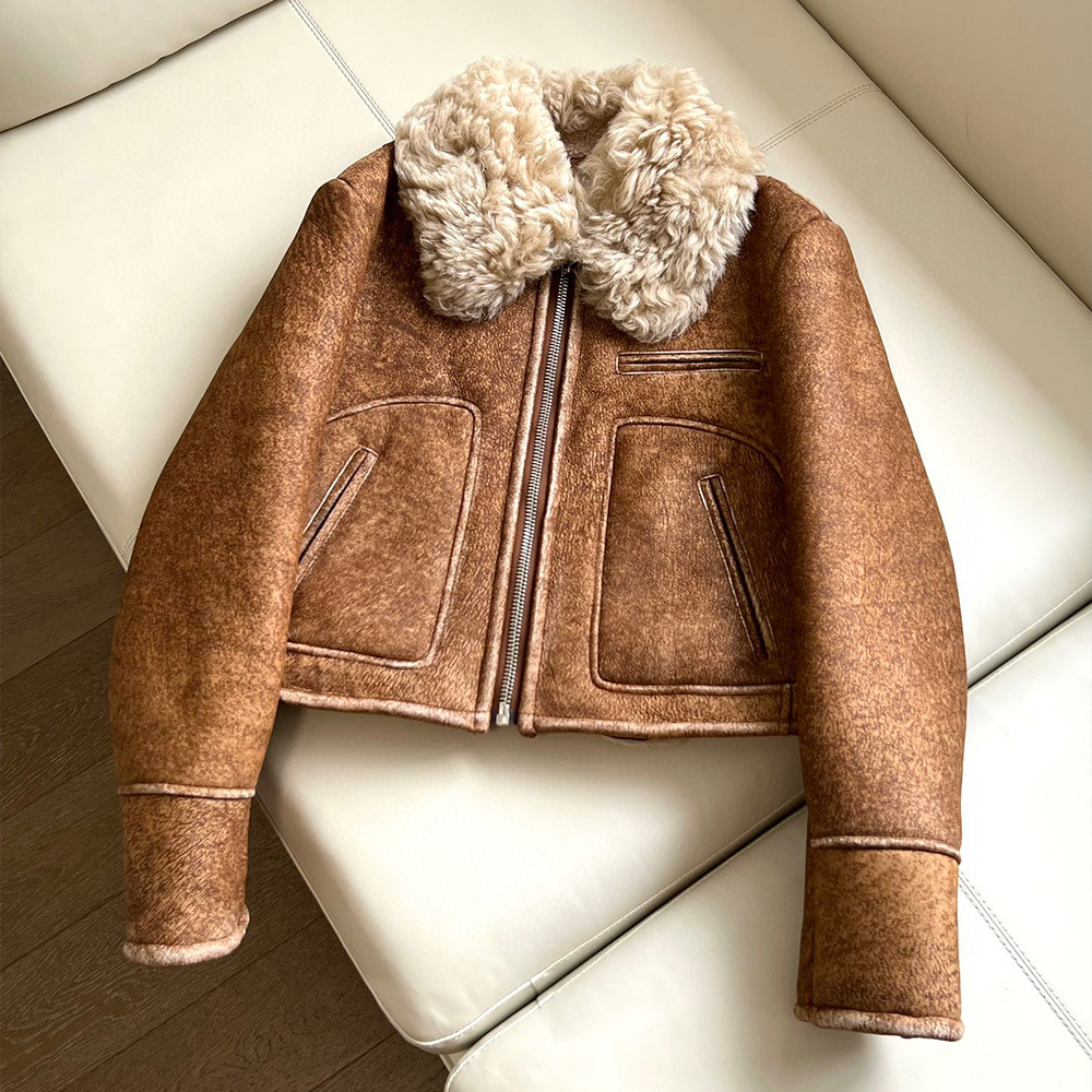 MiuMiu Lamb Fur Leather Jacket Ngvp #nigo6711