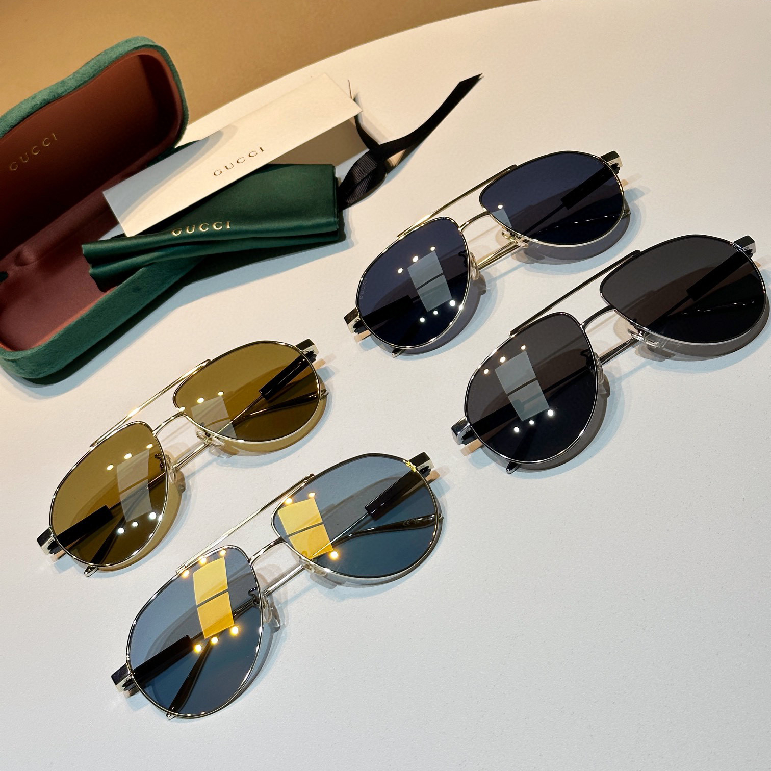 Gucci Classic Retro Aviator Sunglasses Glasses #nigo96594