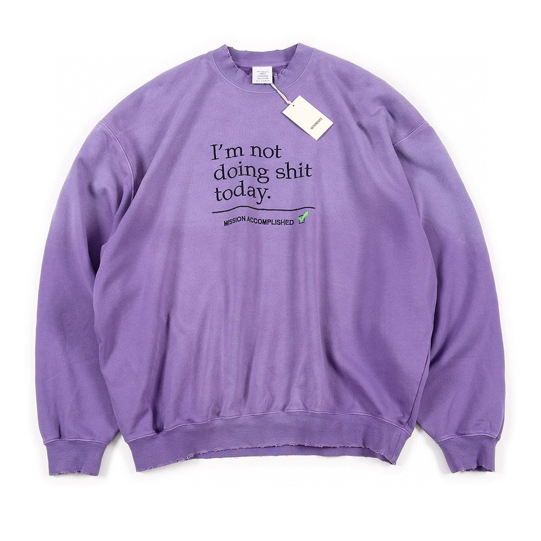 Vetements Letter Print Pullover Sweatshirt Ngvp #nigo6725