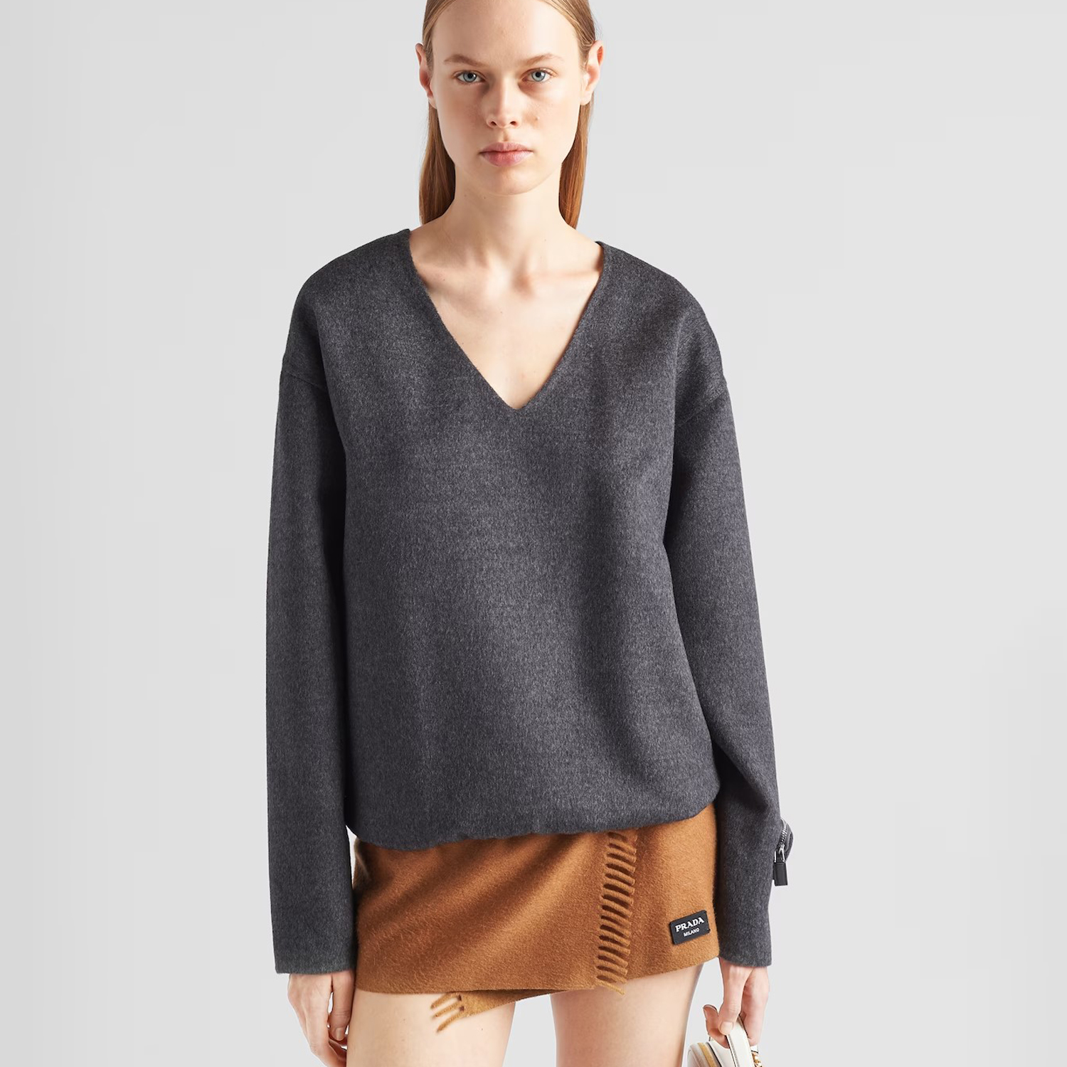 Prada V-Knit Long Sleeved Sweater #nigo21952