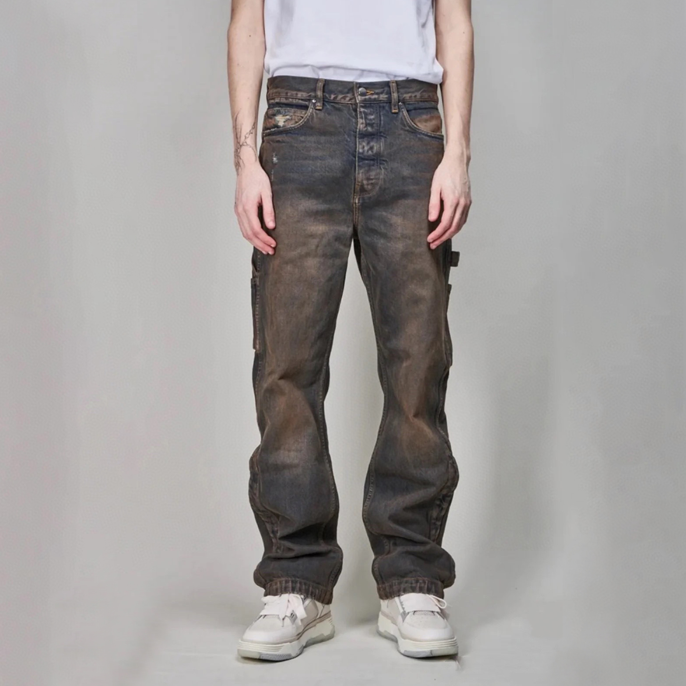 Amiri Work Pocket Loose Fit Denim Pants Ngvp #nigo6712