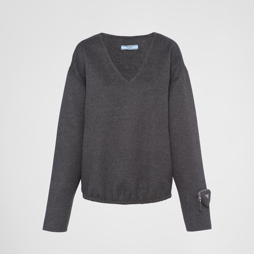 Prada V-Knit Long Sleeved Sweater #nigo21952