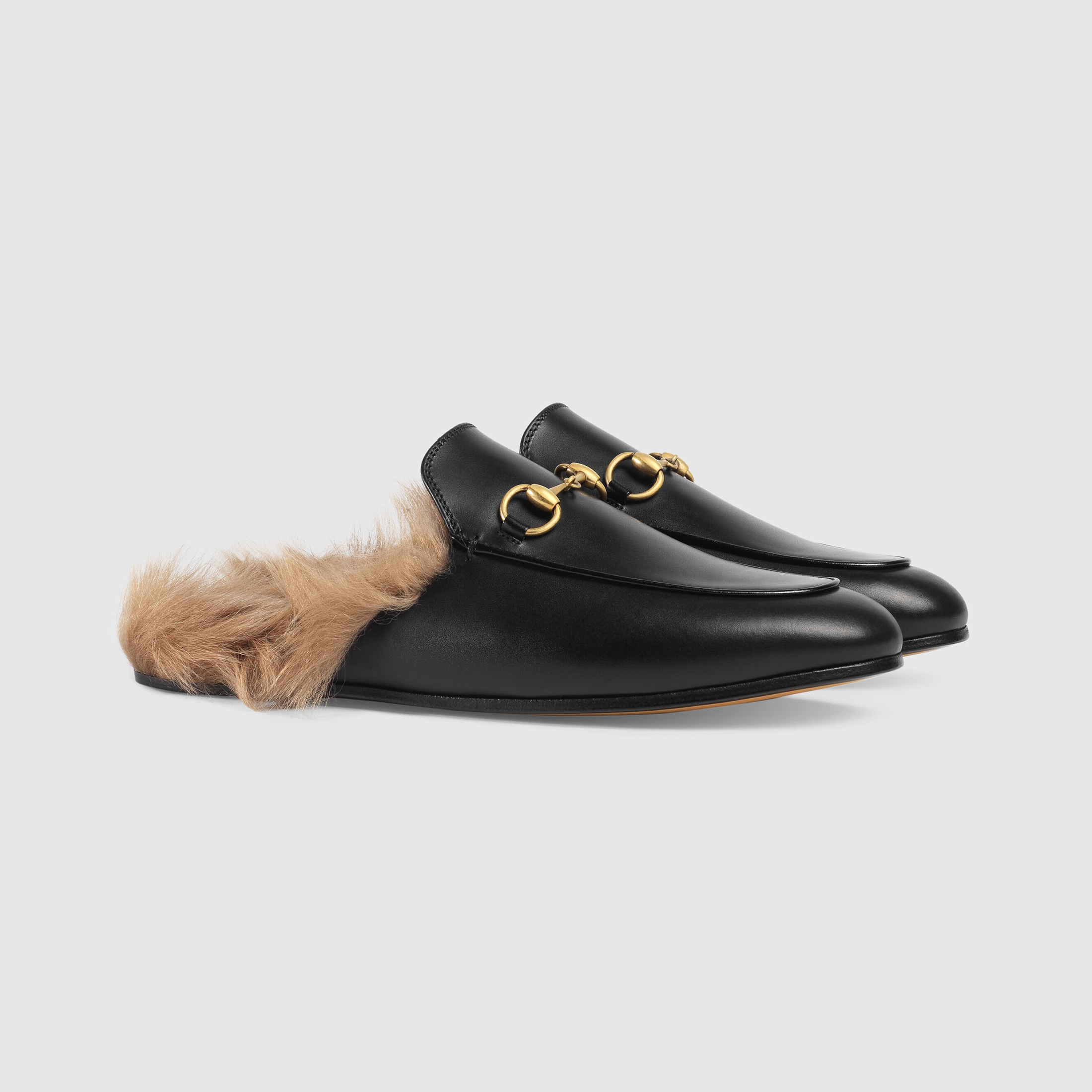 Gucci Wool Leather Upper Mule Shoes #nigo96639