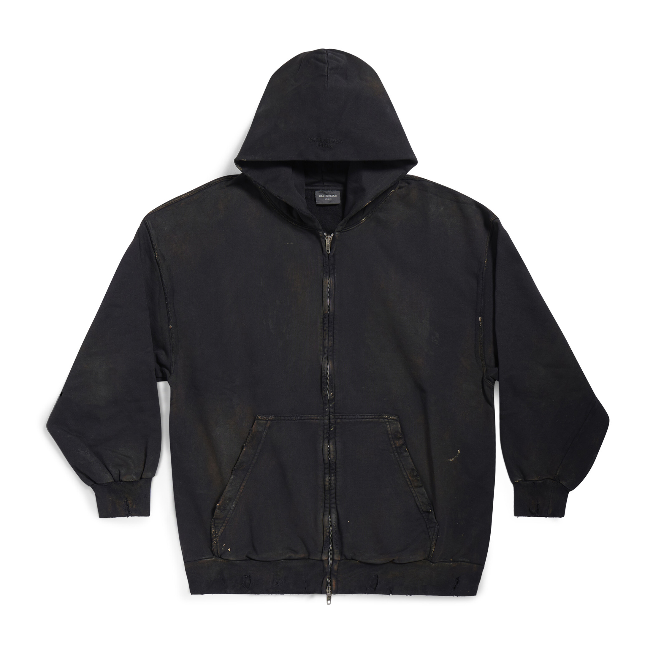 Balenciaga Zip-up Hoodie Small Fit In Black Ngvp #nigo6739