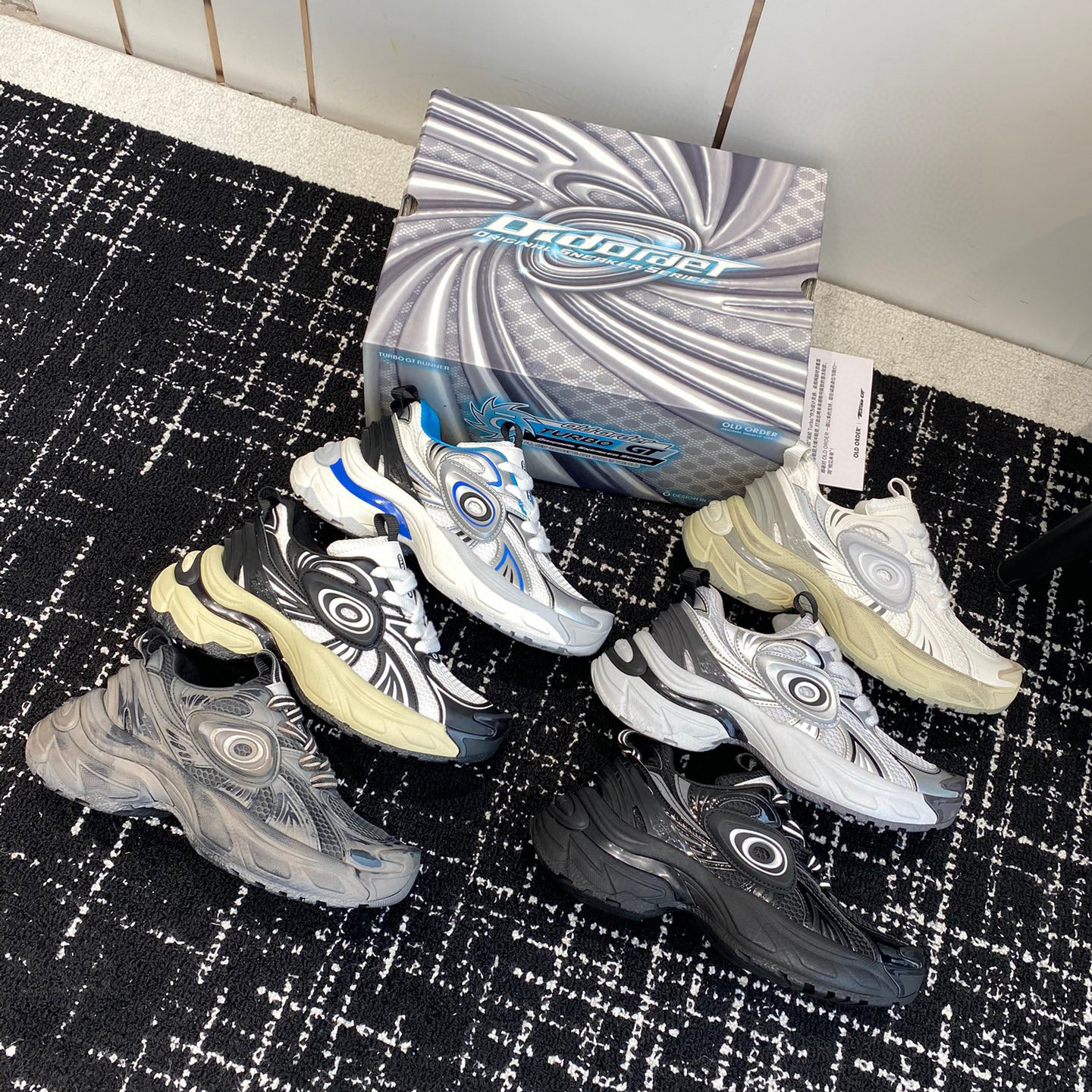 Old Order Turbo GT Leather Mesh Fabric Low Top Sneakers Shoes #nigo96634