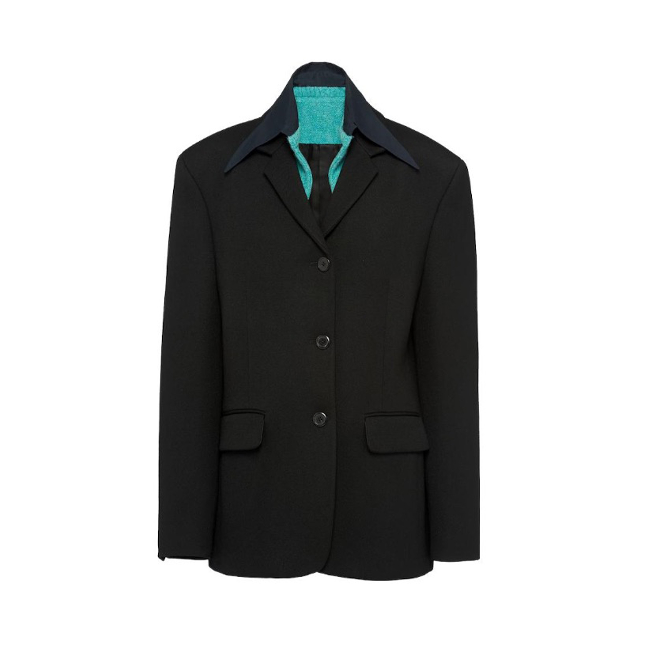 Prada Colorblocked Single Breasted Jacket Ngvp #nigo6726