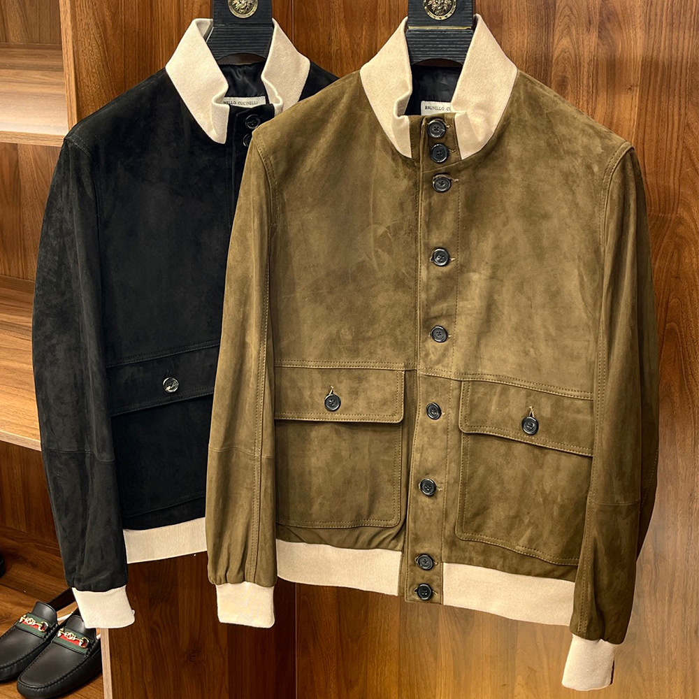 Brunello Cucinelli Men's Suede Jacket Coat Ngvp #nigo6742