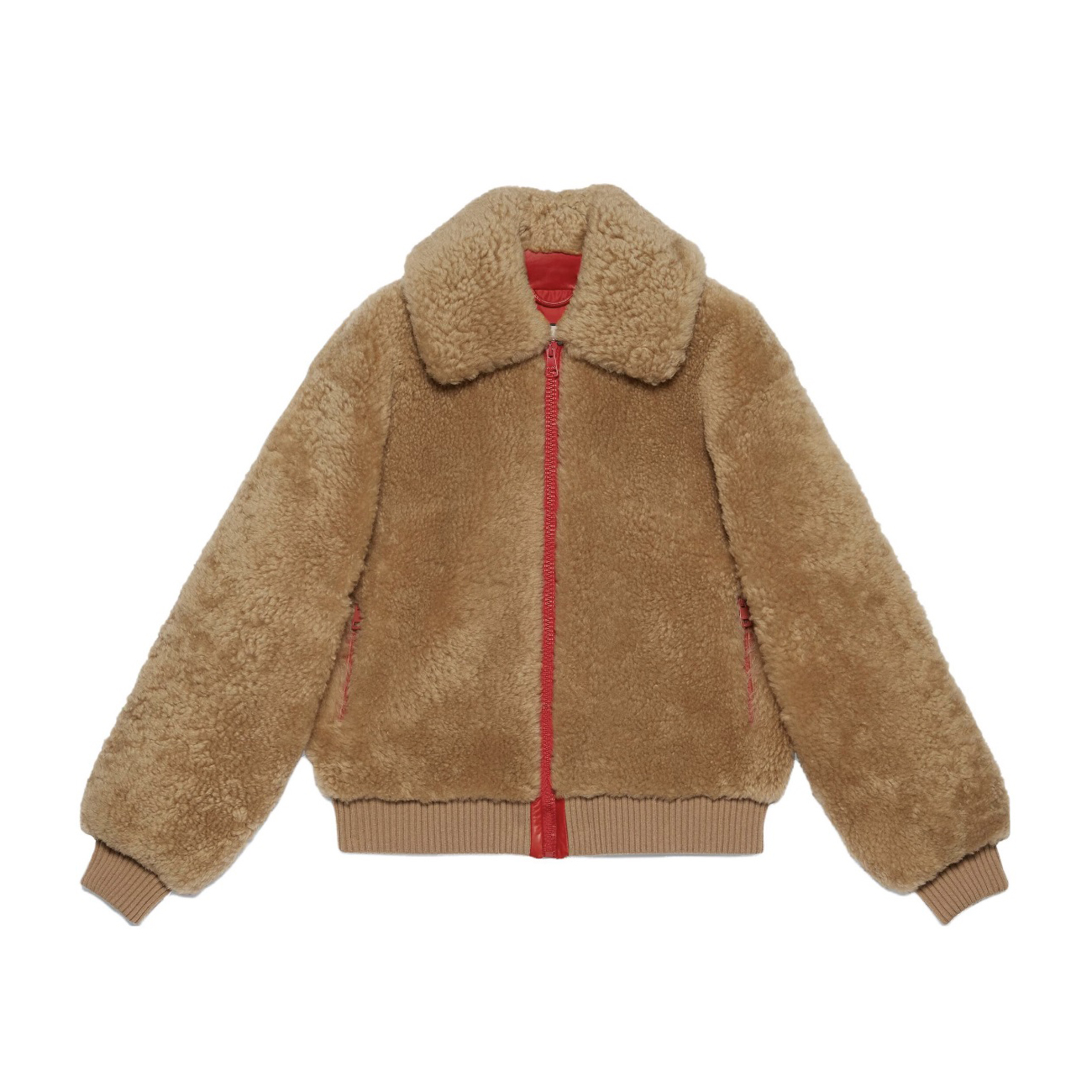 Gucci Lamb's Wool Zip-Up Lapel Coat Jacket #nigo96654