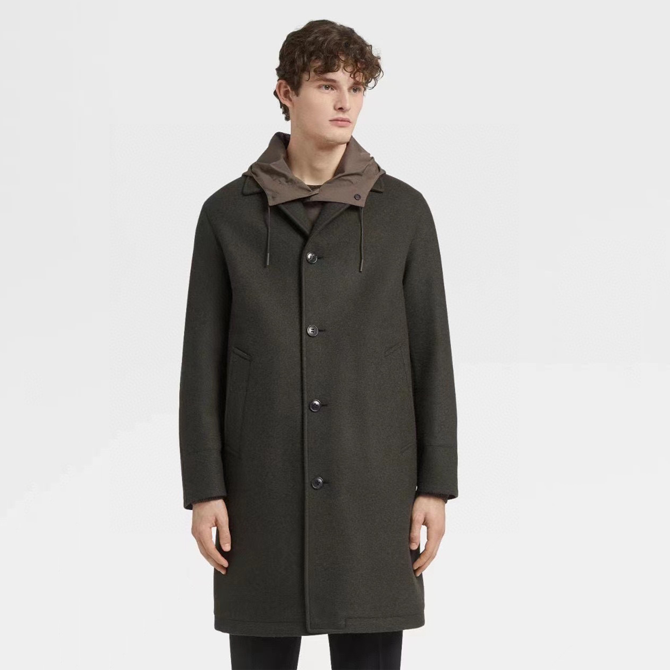 Ermenegildo Zegna Lapel Windbreaker Hooded Jacket Ngvp #nigo6737