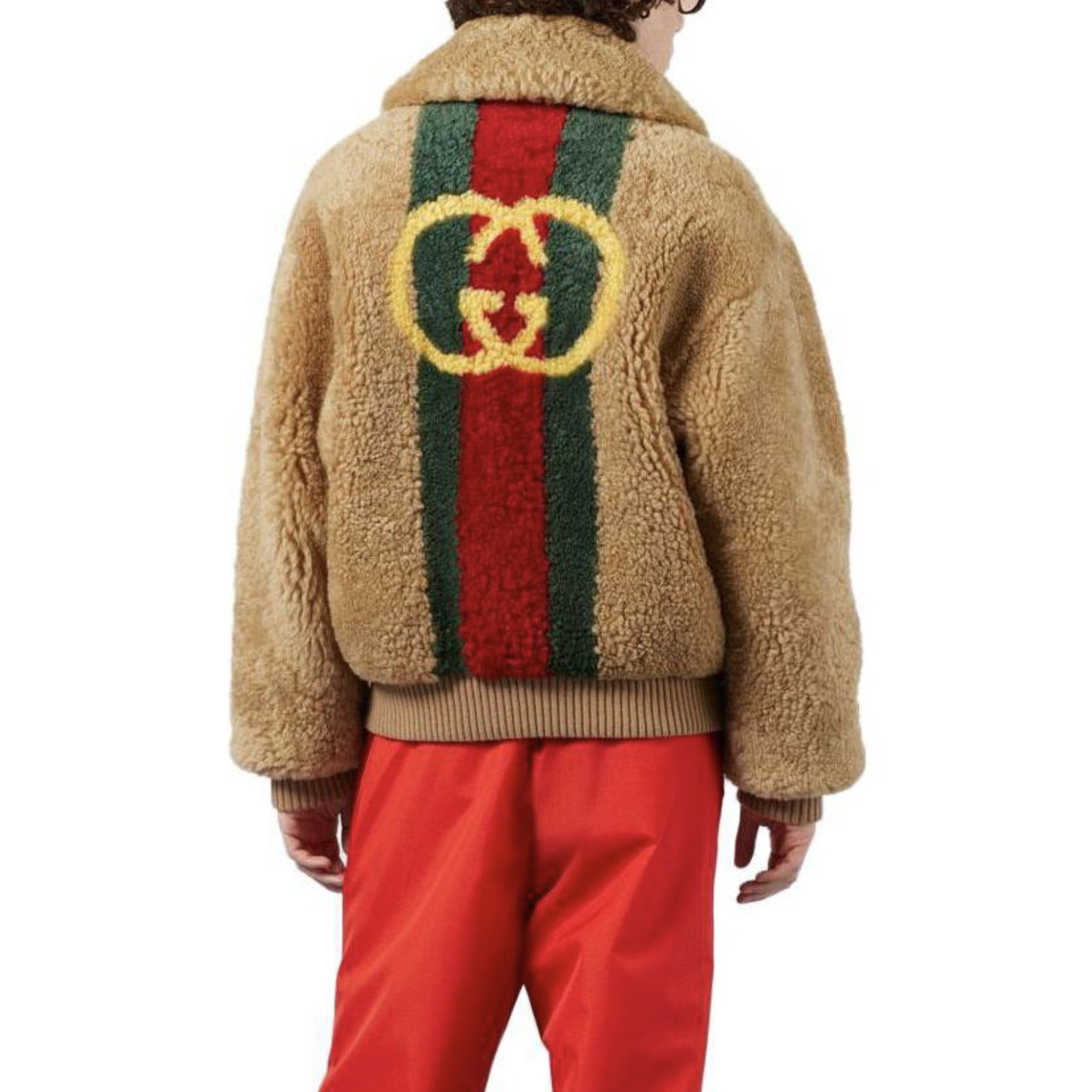 Gucci Lamb's Wool Zip-Up Lapel Coat Jacket #nigo96654