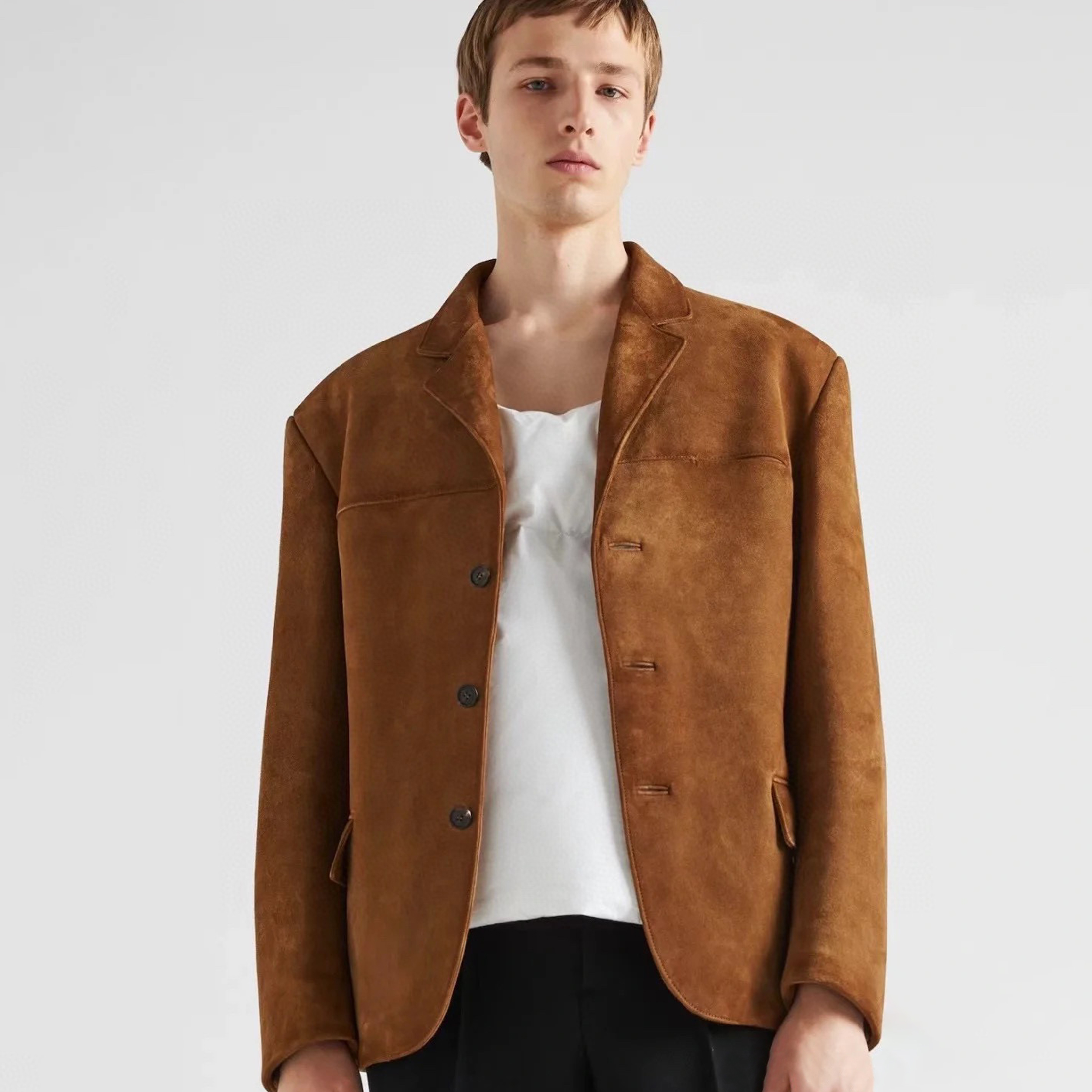 Prada Men's Single Breasted Vintage Jacket Ngvp #nigo6745