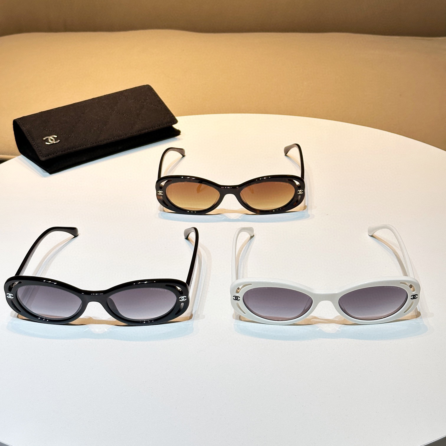 Chanel Oval Sunglasses Glasses #nigo96661