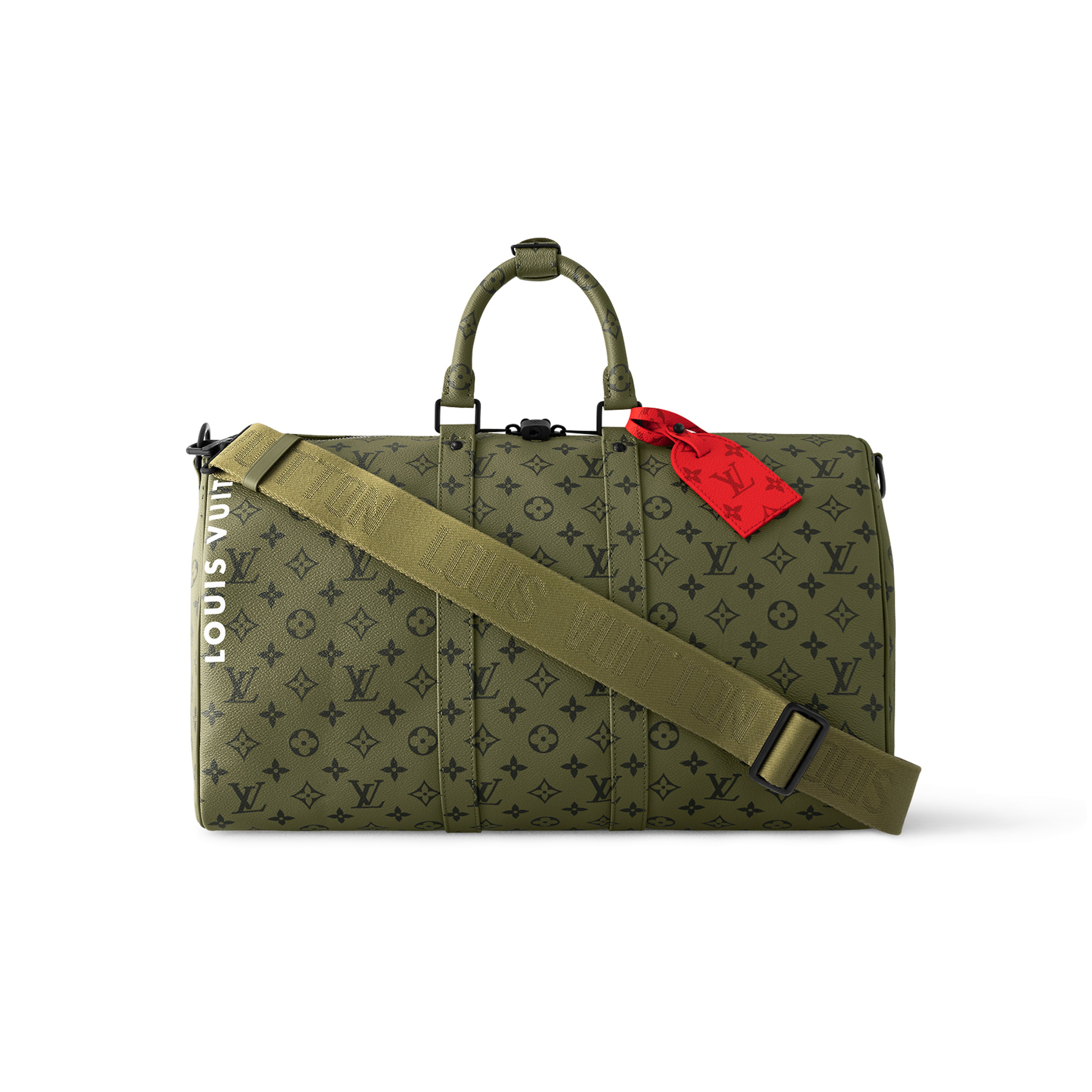 Louis Vuitton Keepall Bandoulière 45 Greener Leather Tote Travel Bag #nigo96673