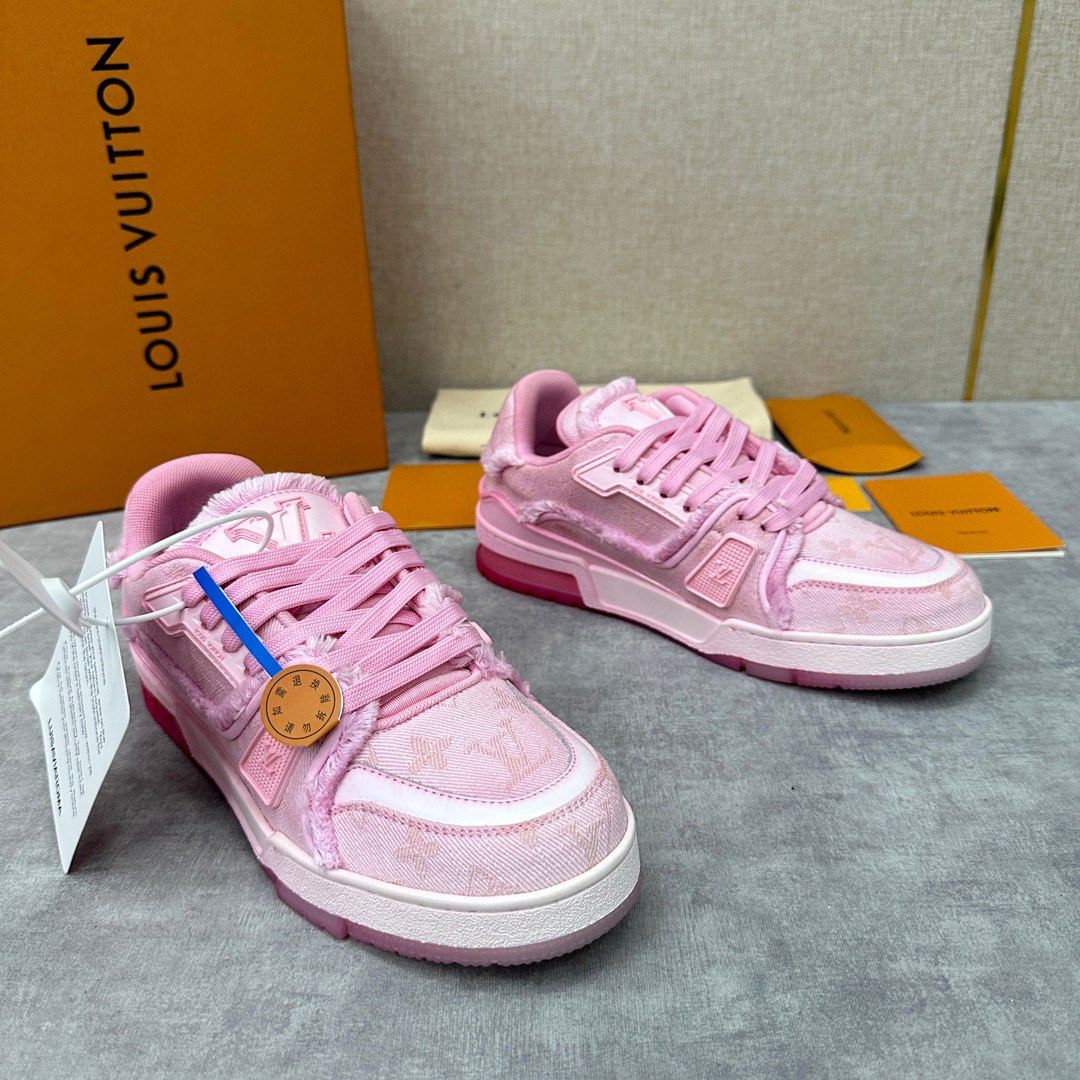 Louis Vuitton TRAINER Candy Colored Lace Up Casual Board Shoes #nigo21983