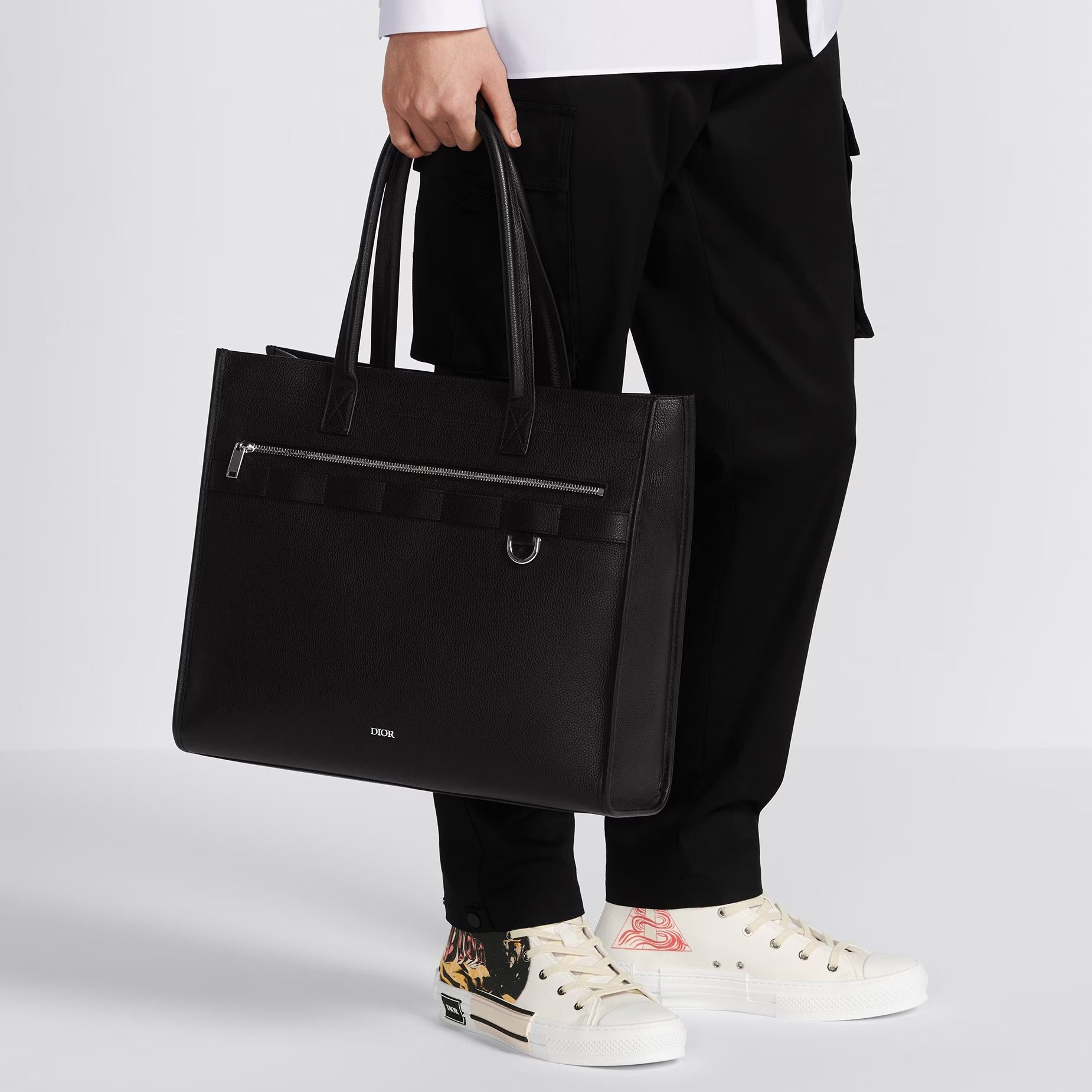 Dior SAFARI Leather Carrying Printed Bag #nigo21993