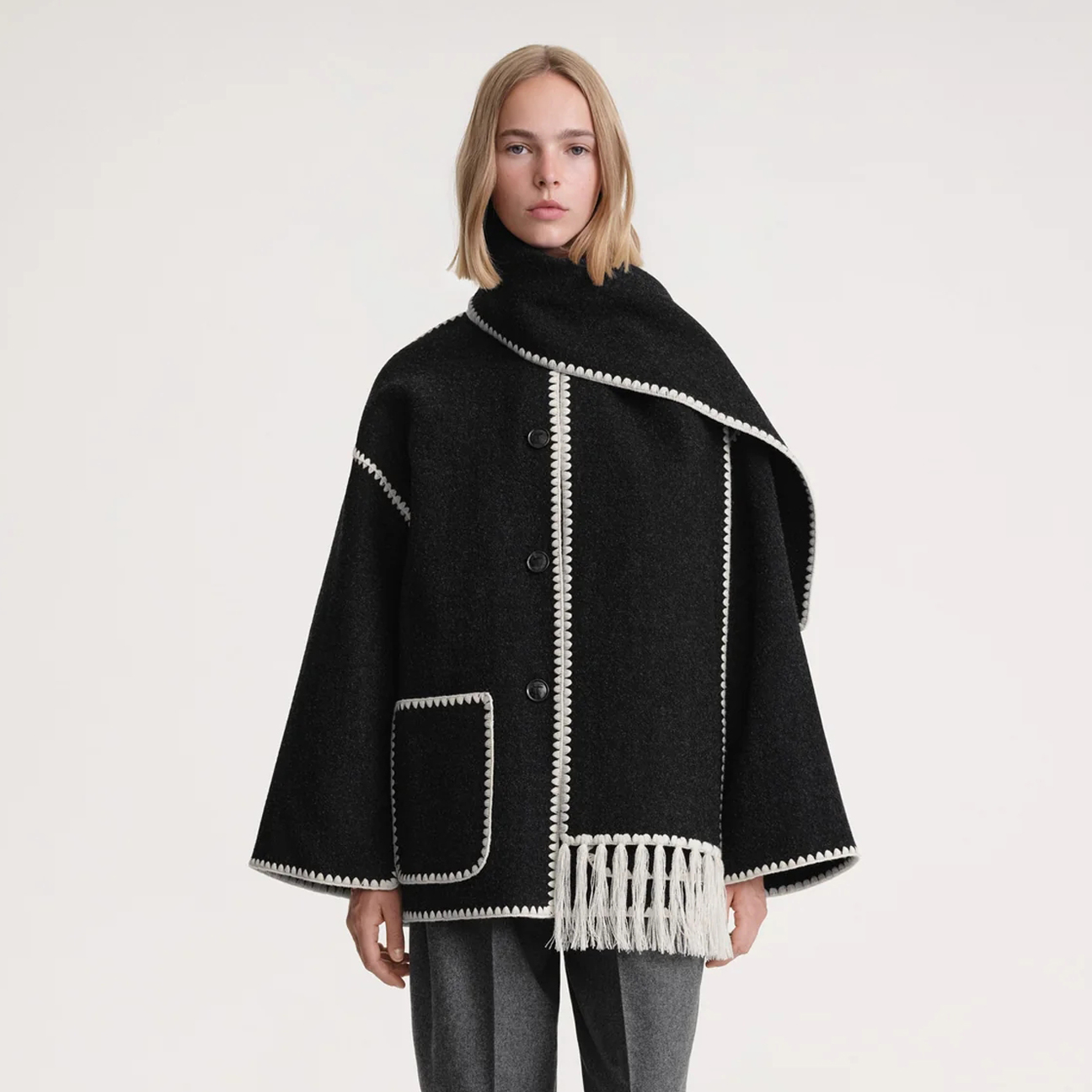 TOTEME Woolen Scarf Shawl Jacket #nigo22119