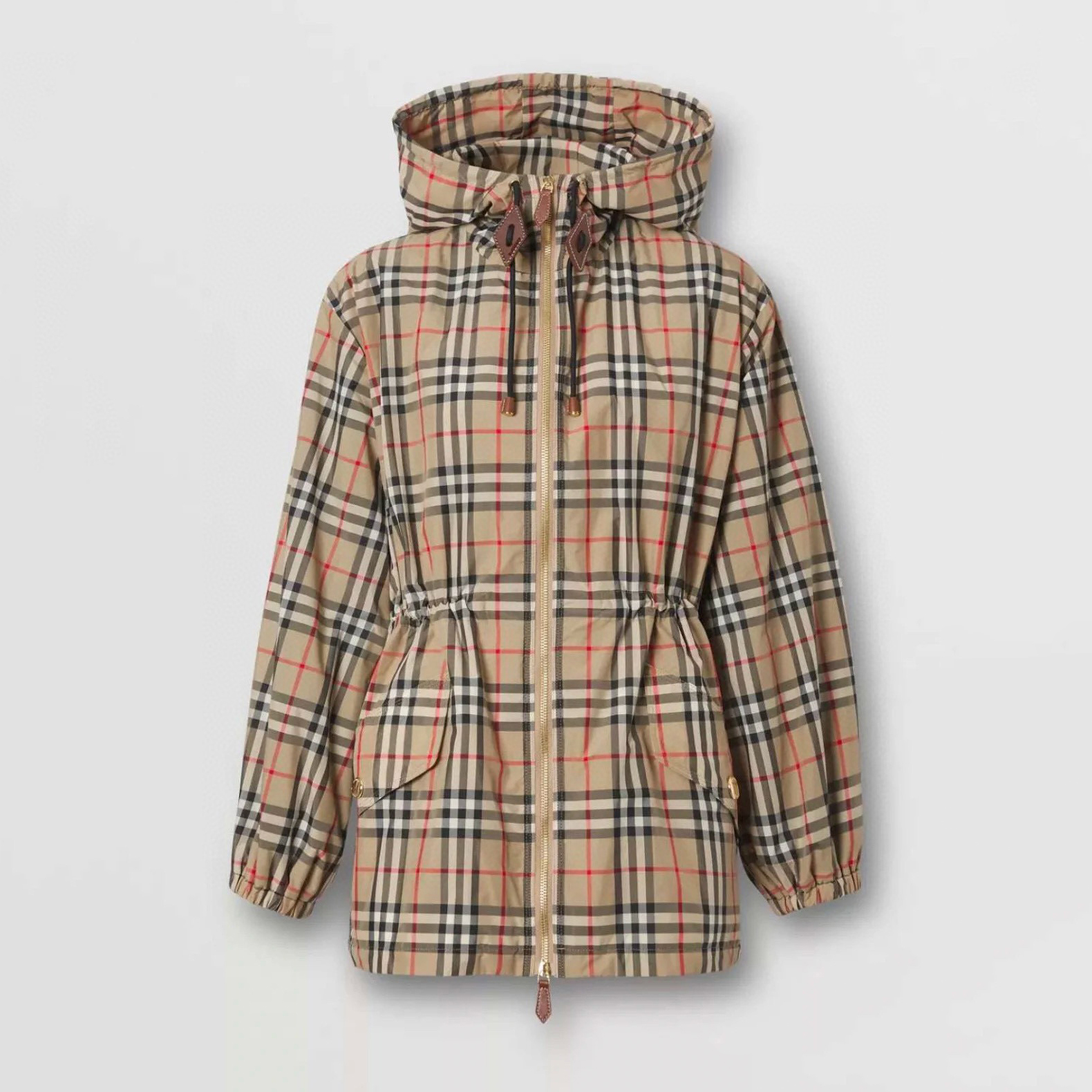 Burberry Plaid Hooded Zip-Up Jacket #nigo96692