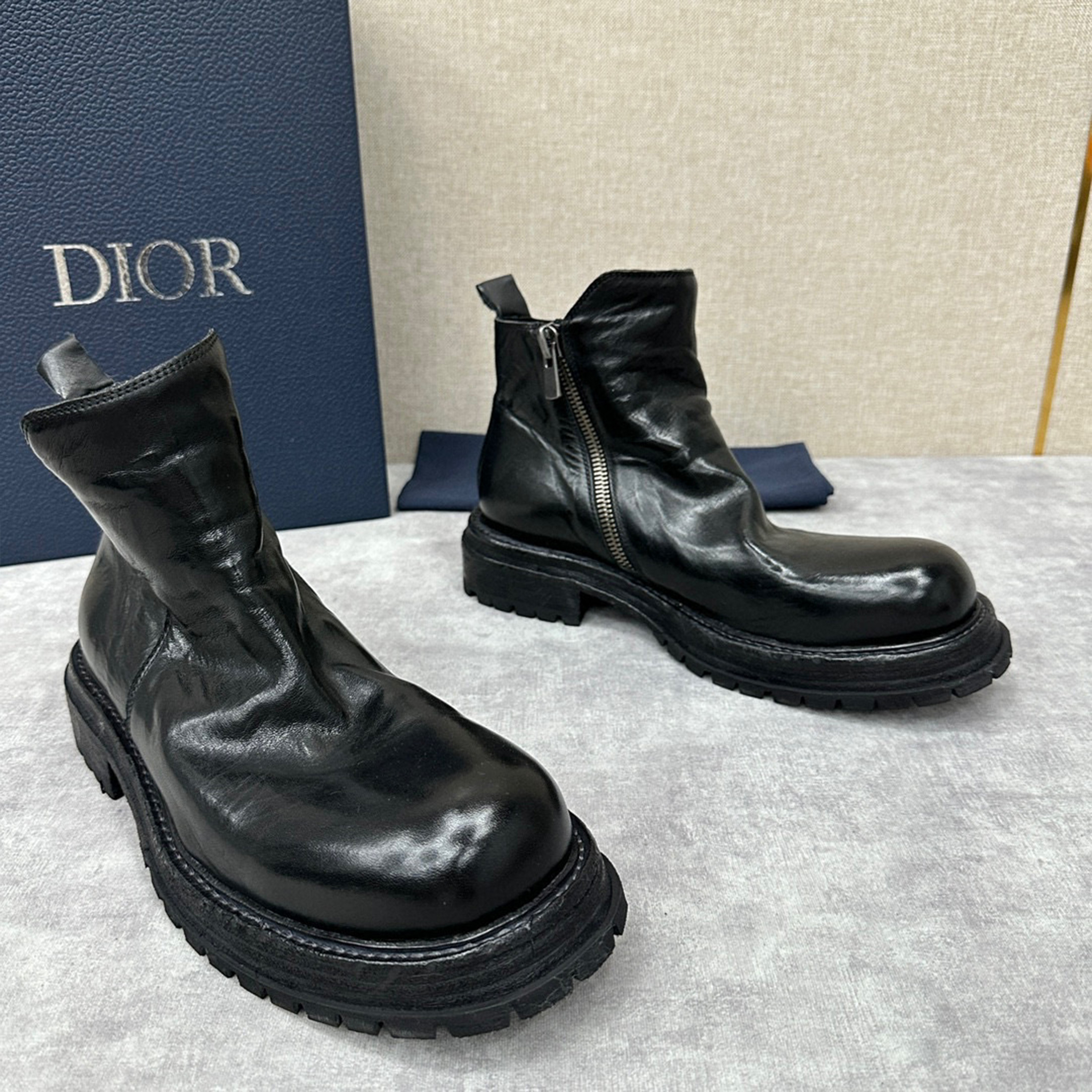 Dior Vintage High Top Leather Boots Ngvp #nigo6773
