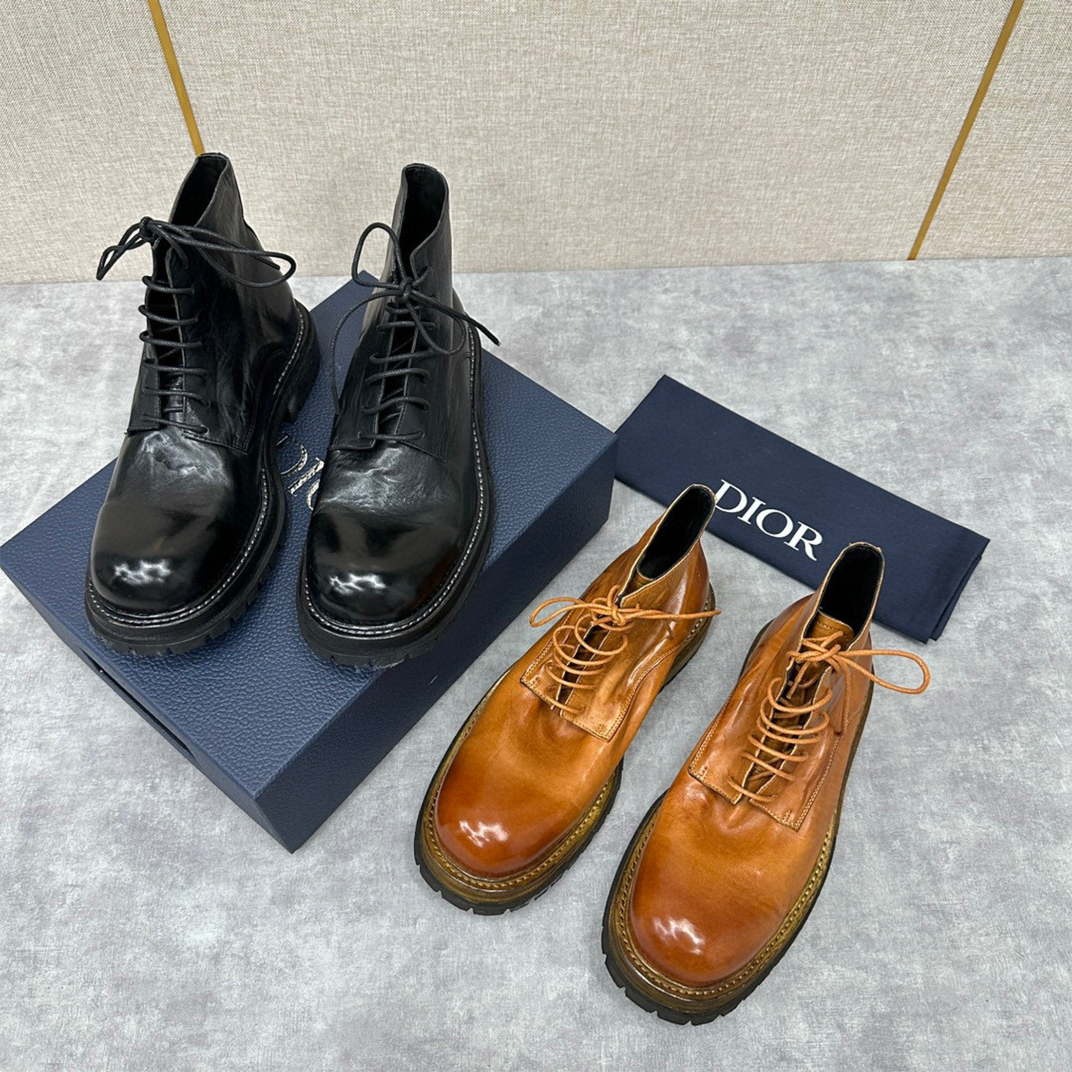 Dior Men's High Top Calfskin Boots Ngvp #nigo6778