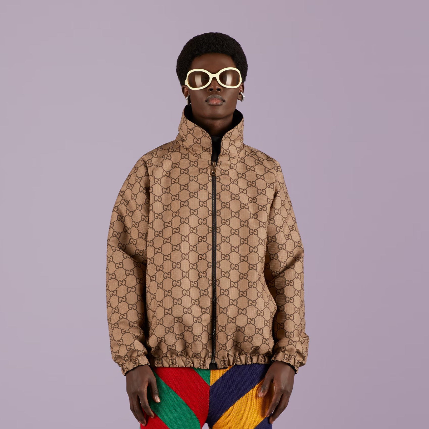 Gucci Full Print Reversible Stand Collar Zip Jacket #nigo96711