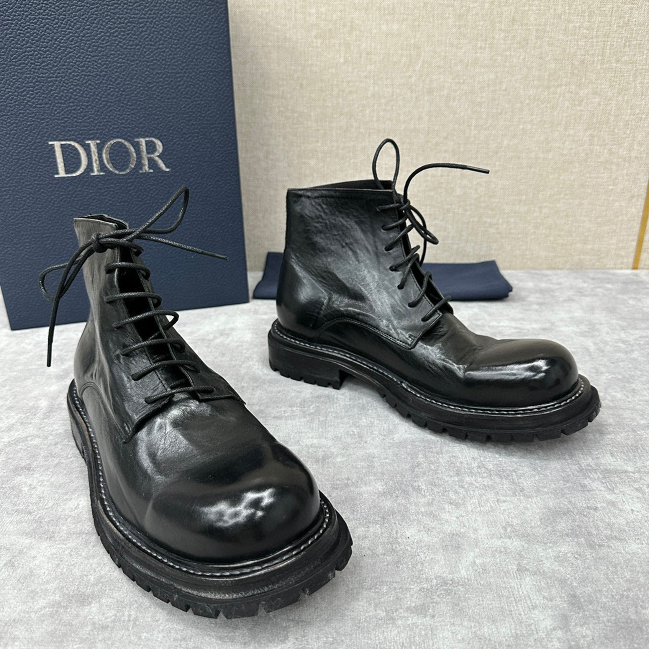 Dior Men's High Top Calfskin Boots Ngvp #nigo6778