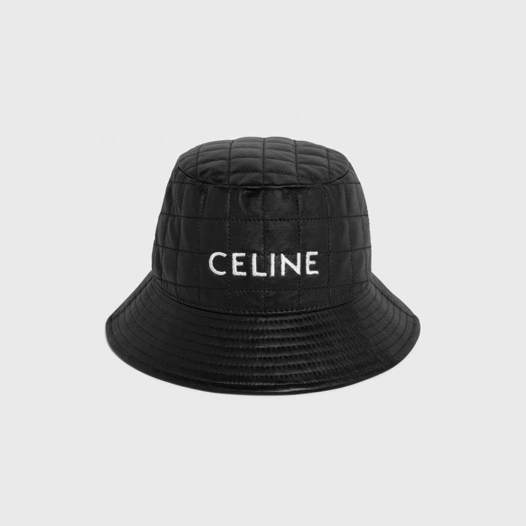Celine Women's Leather Plaid Fisherman's Hat #nigo96735