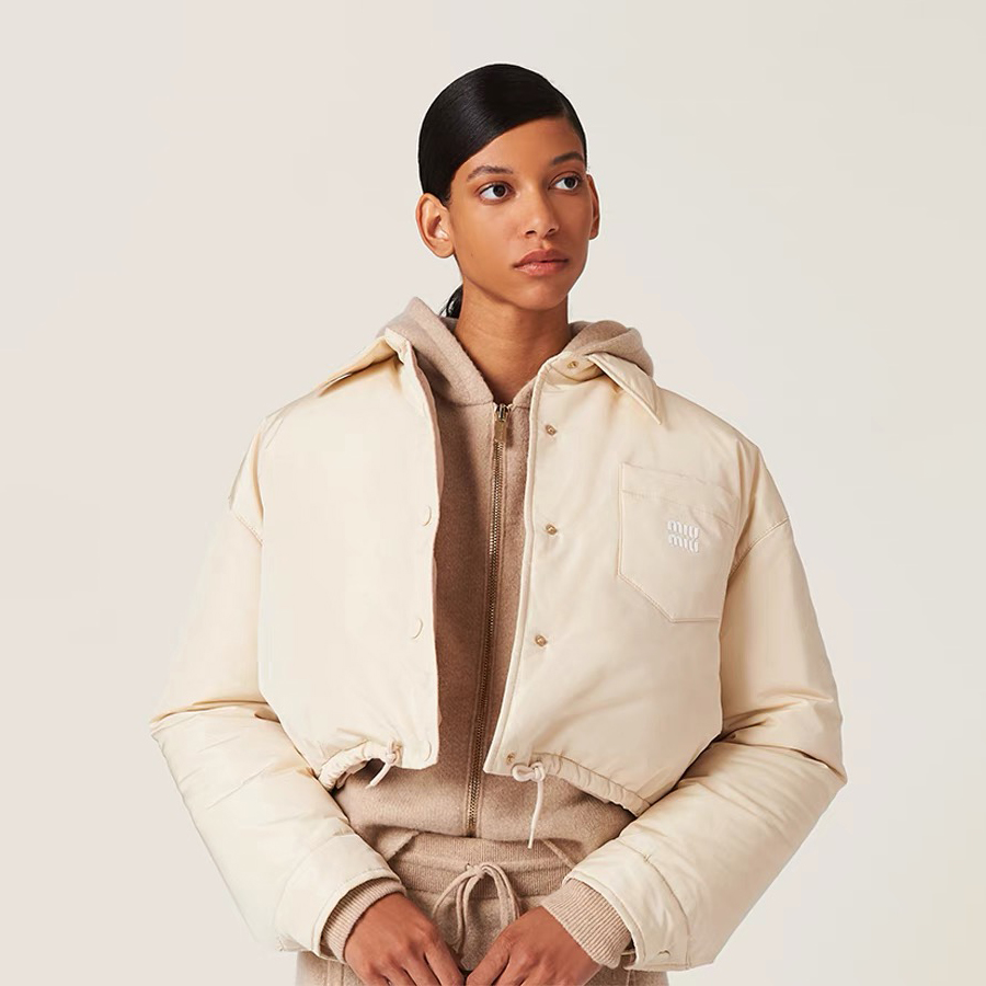 MiuMiu Nylon Single Breasted Short Puffer Down Jacket #nigo96722