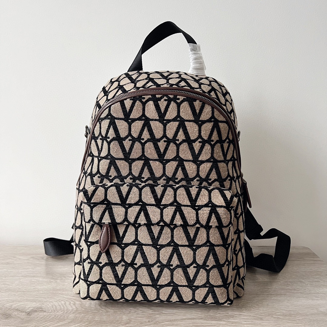 Valentino Printed Canvas Backpack Bag #nigo22127
