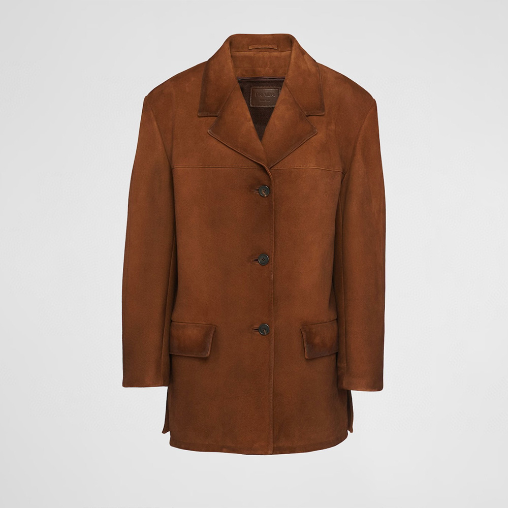 Prada Solid Color Single Breasted Long Sleeve Jacket Coat Ngvp #nigo6795