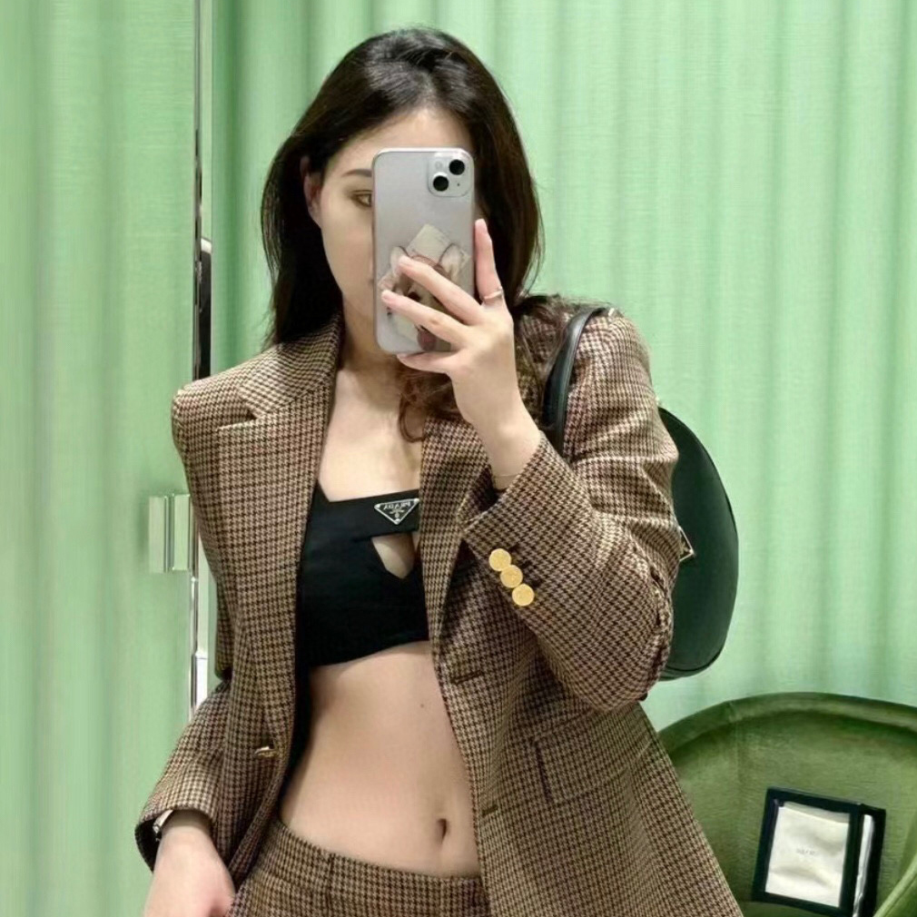 Prada Re-Nylon Bra Triangle Label Corset #nigo96726