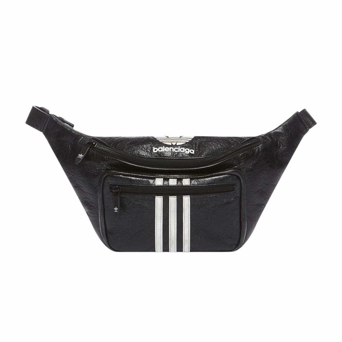 BalenciagaxAdidas Leather Letter Oblique Cross Waist Bag #nigo22131
