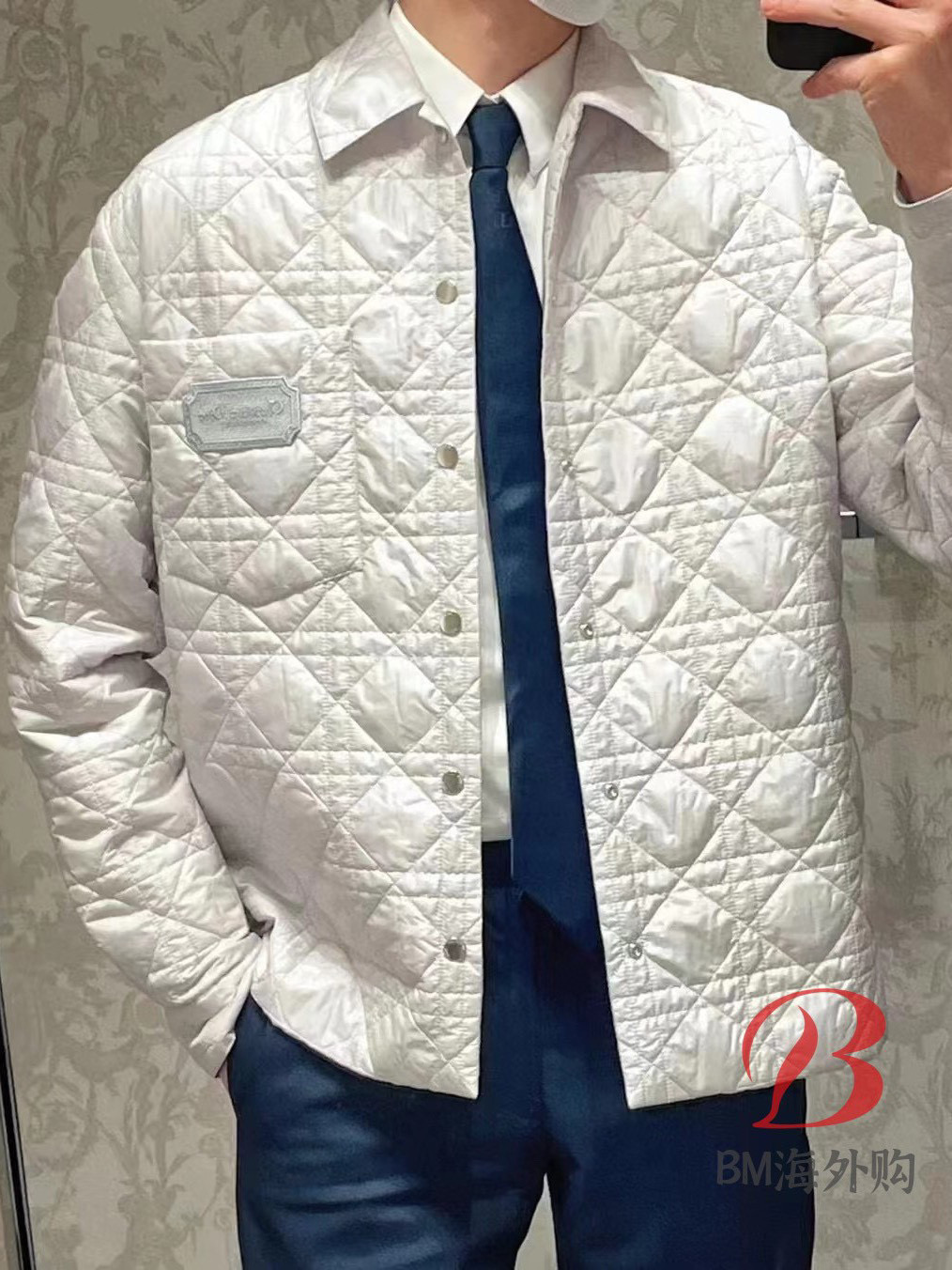 Dior White Checkered Jacket #nigo96721
