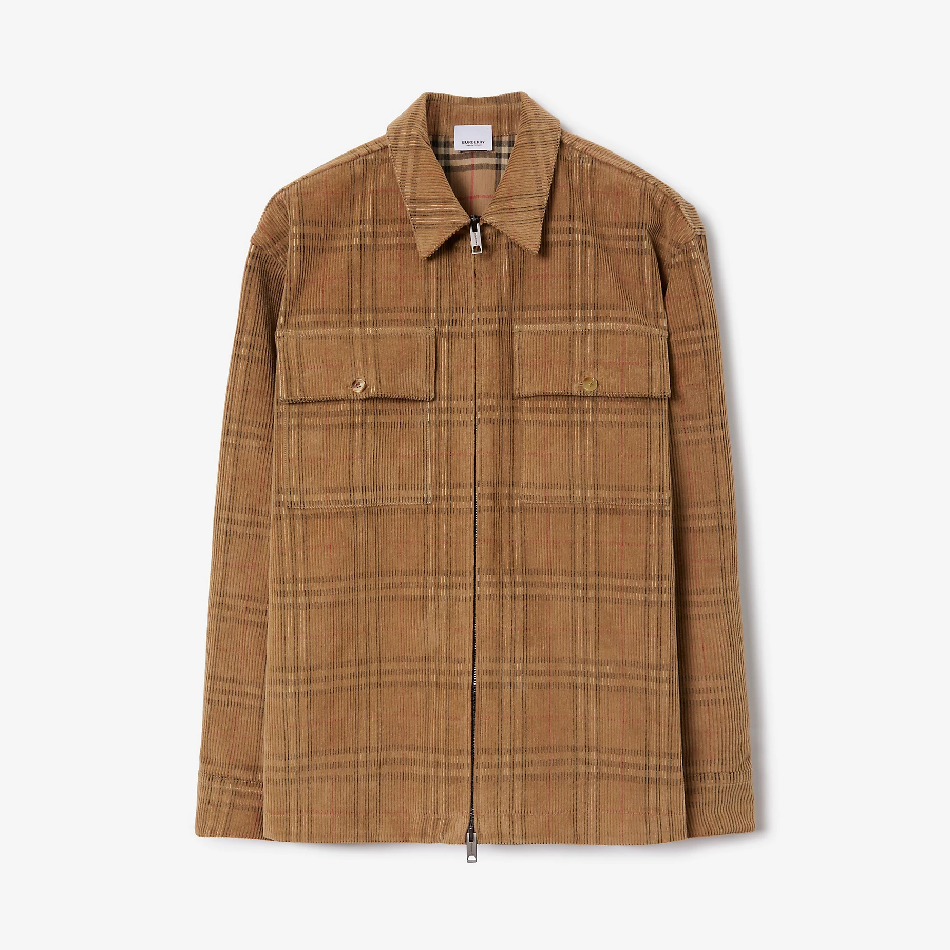 Burberry Check Corduroy Shirt Jacket #nigo96732