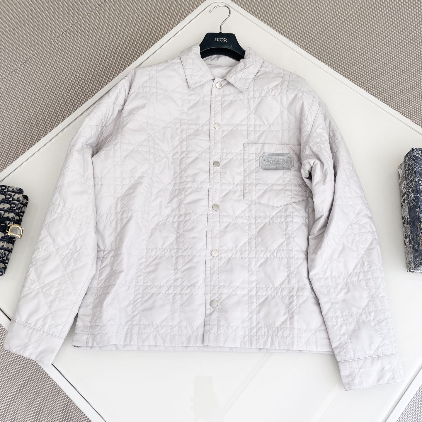 Dior White Checkered Jacket #nigo96721