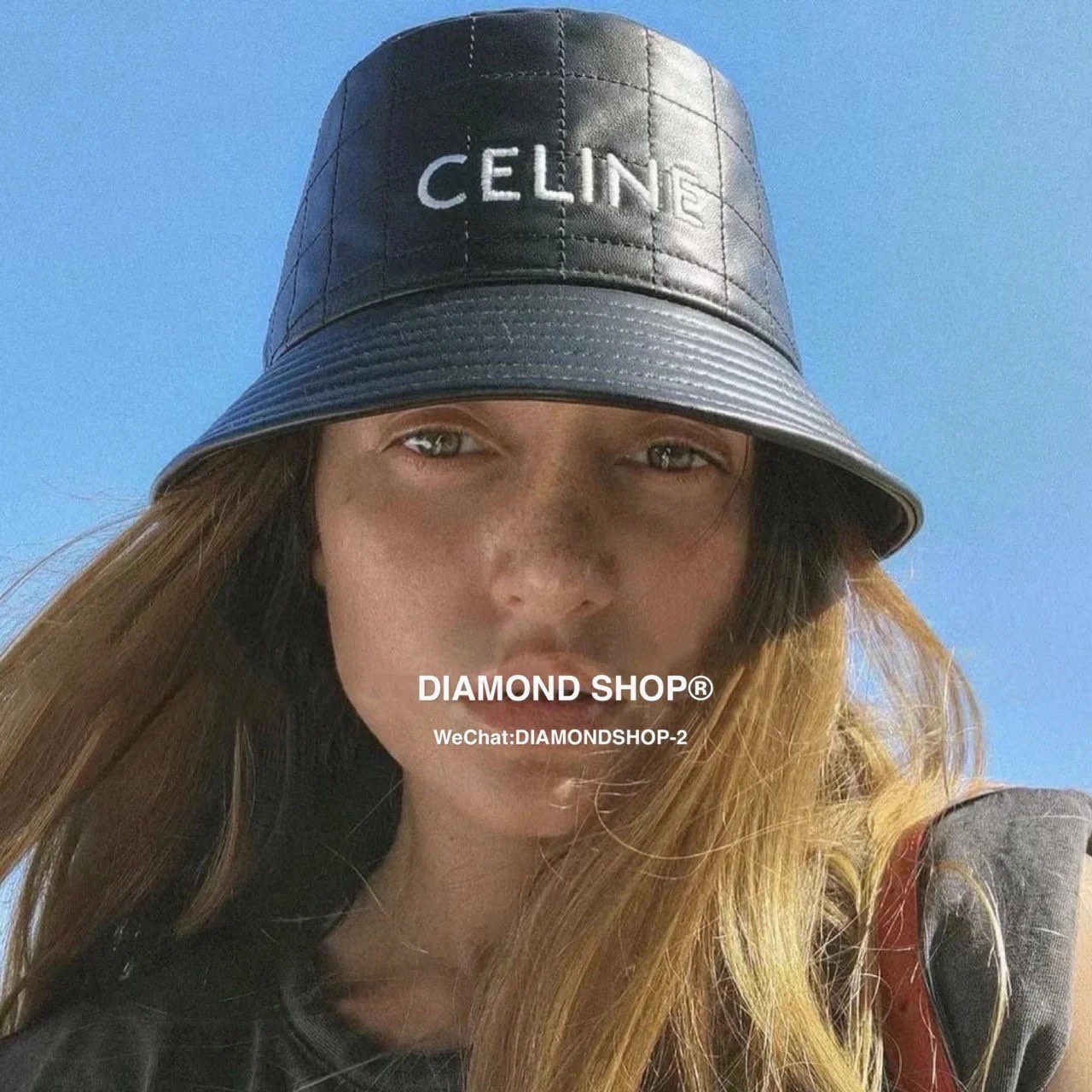 Celine Women's Leather Plaid Fisherman's Hat #nigo96735