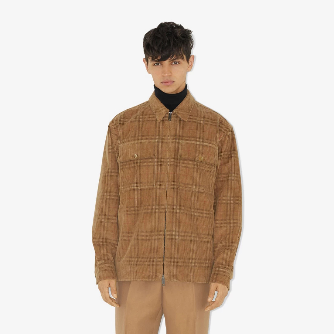 Burberry Check Corduroy Shirt Jacket #nigo96732