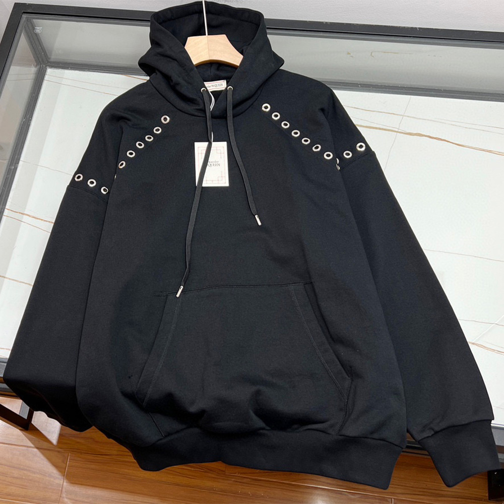Alexander McQueen Eyelet-Embellished Hoodie Ngvp #nigo6815