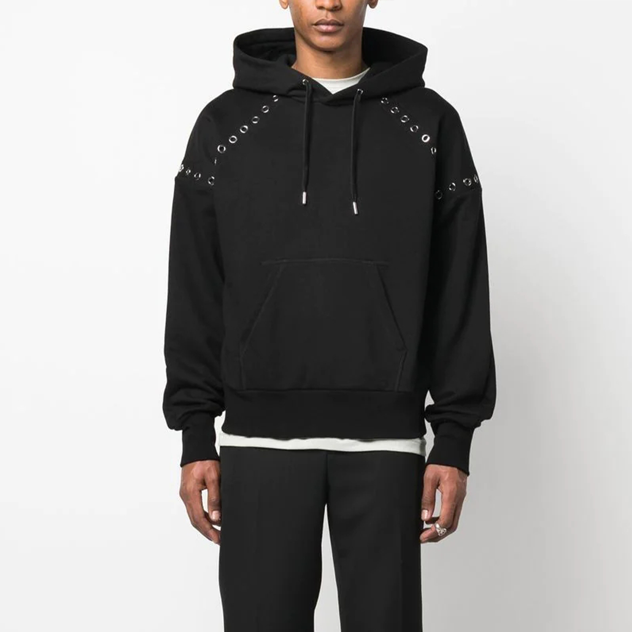 Alexander McQueen Eyelet-Embellished Hoodie Ngvp #nigo6815