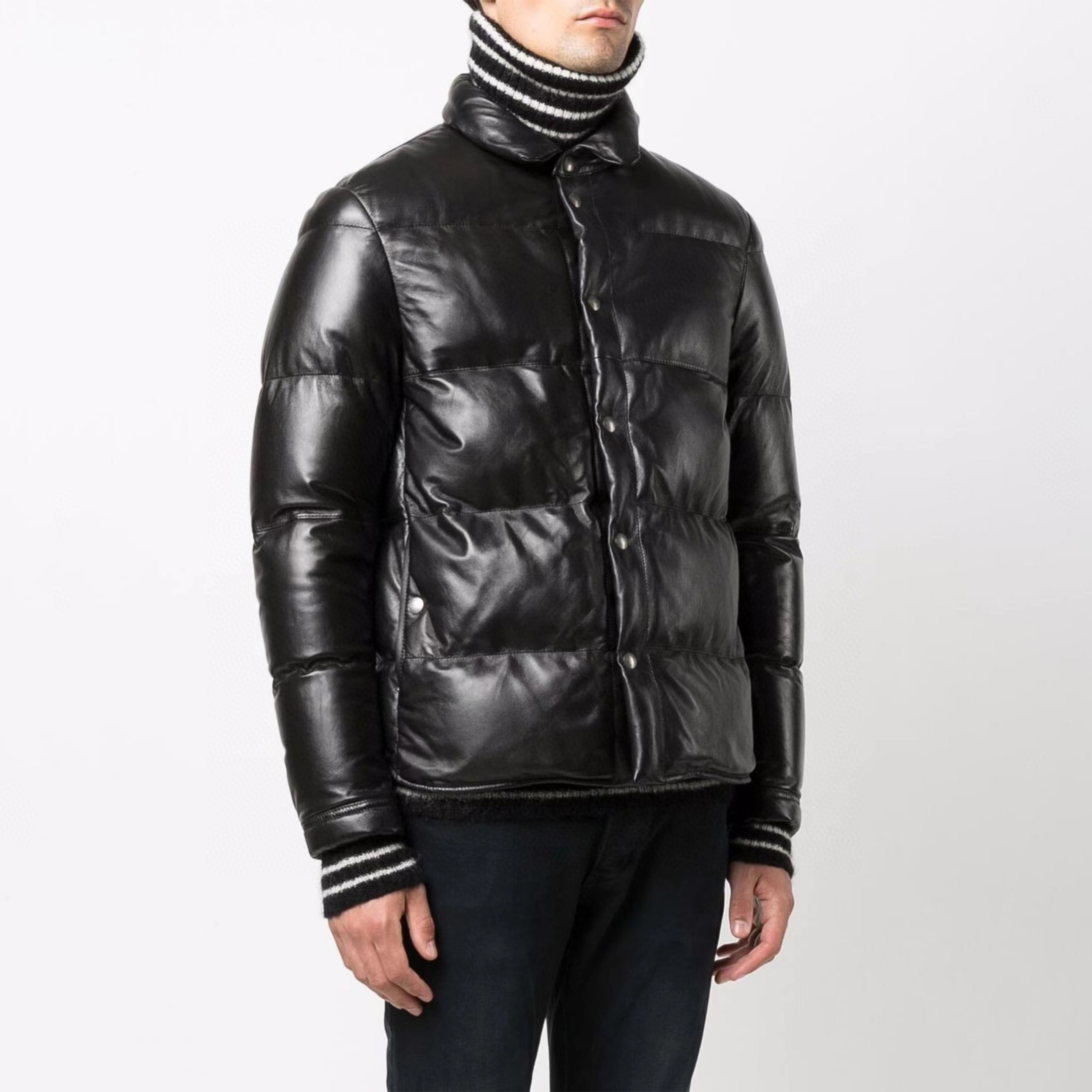 Tom Ford Leather Puffer Down Jacket Ngvp #nigo6822