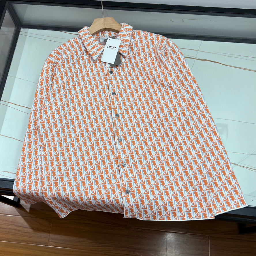 Dior Knit Lapel Long Sleeve Shirt #nigo96753