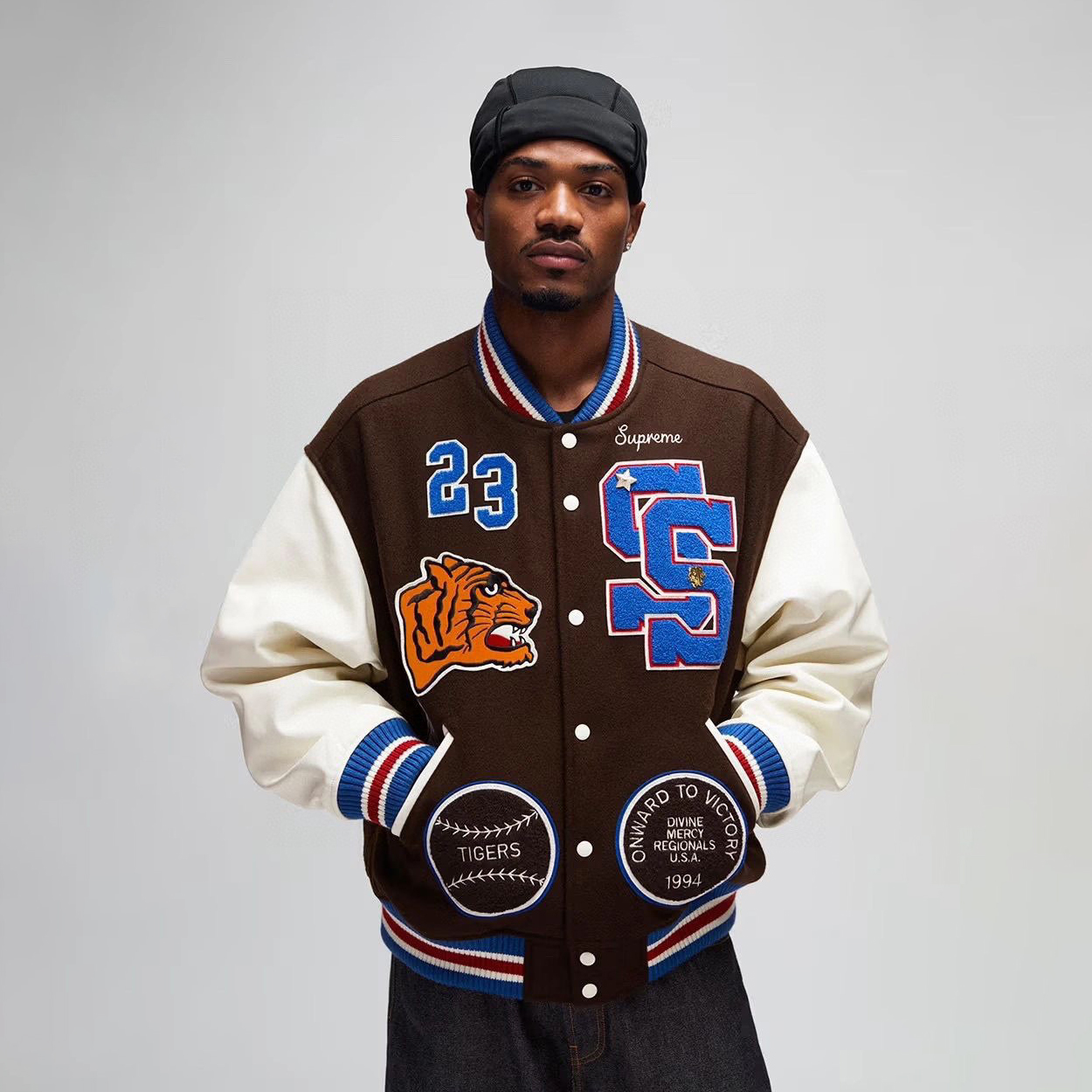 Louis Vuitton Tiger Head Embroidered Baseball Jacket #nigo96768