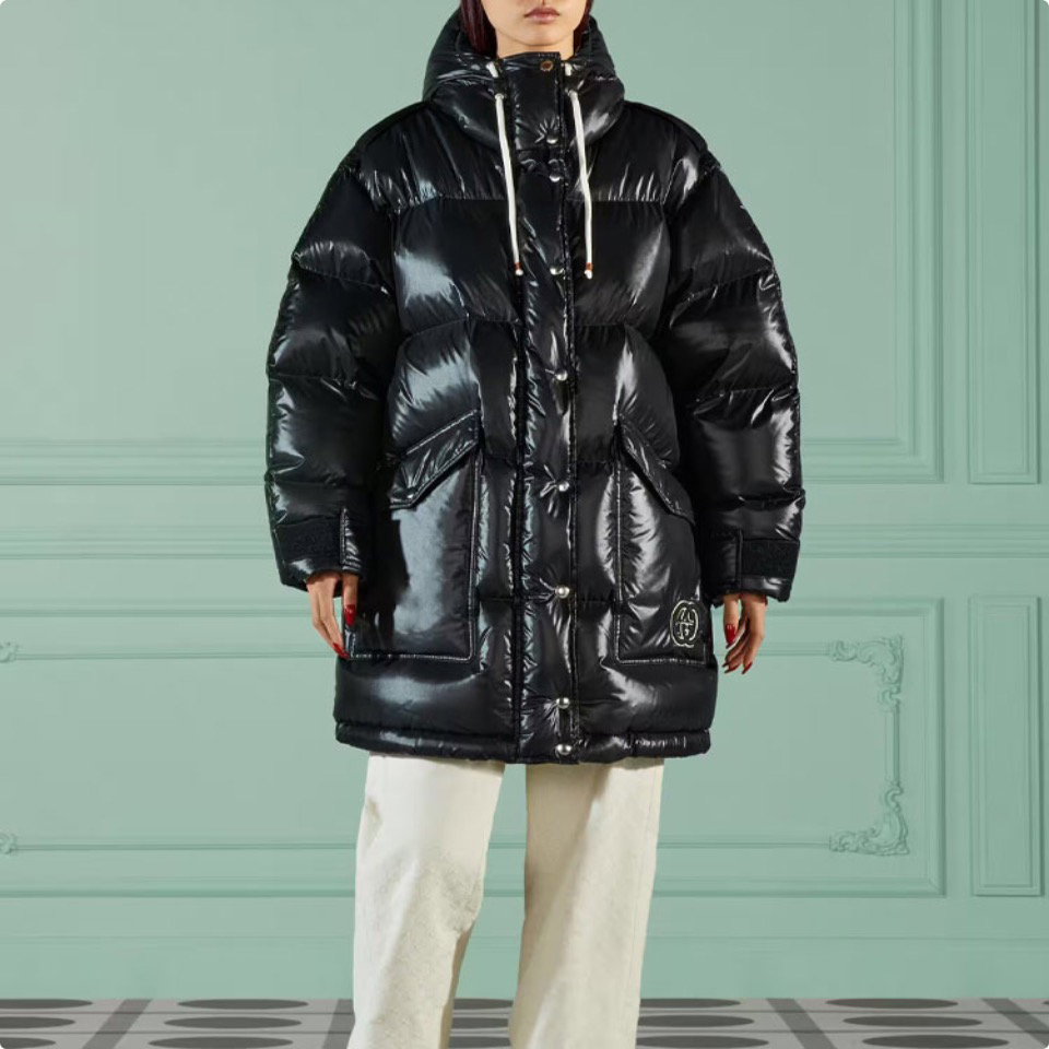 Gucci Solid Colour Glossy Hooded Puffer Down Jacket Coat #nigo96764