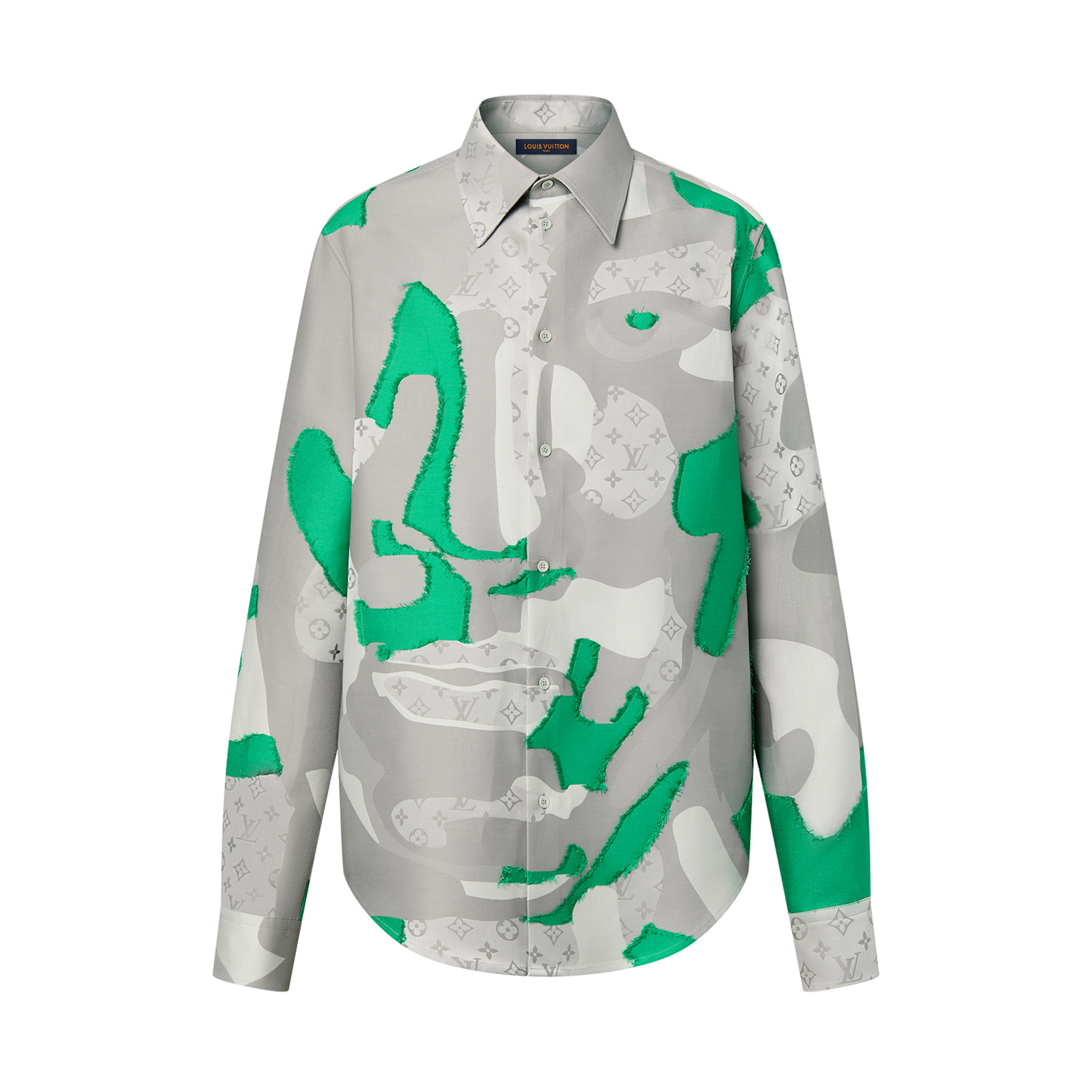 Louis Vuitton Printed Cotton Fil Coupe Overshirt Shirt #nigo96758