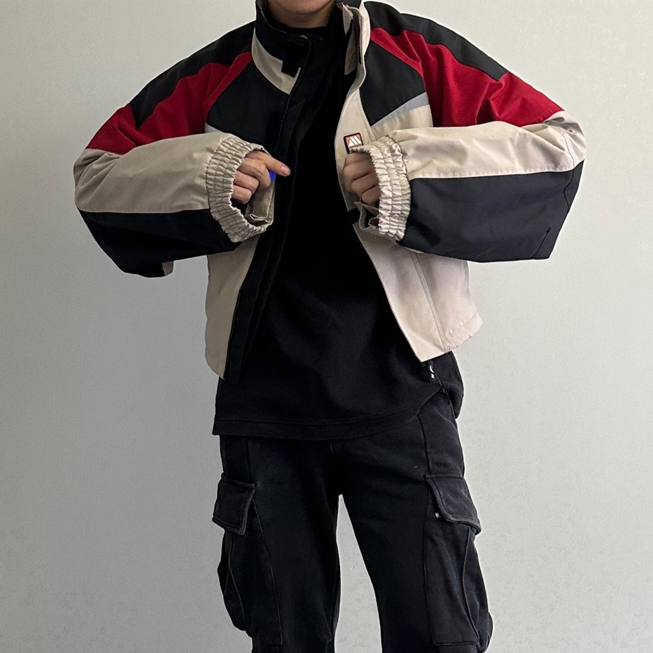 NIGO Martine Rose Men's Spring and Autumn High Collar Clashing Zipper Letter Logo Splicing Fitted Jacket Ngvp #nigo6835