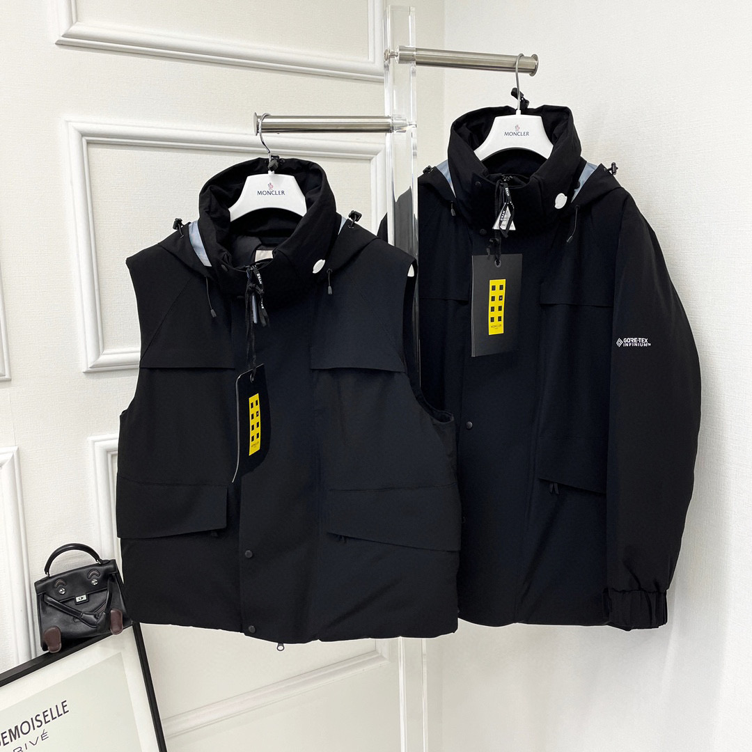 Moncler Black Zippered Down Vest #nigo22156