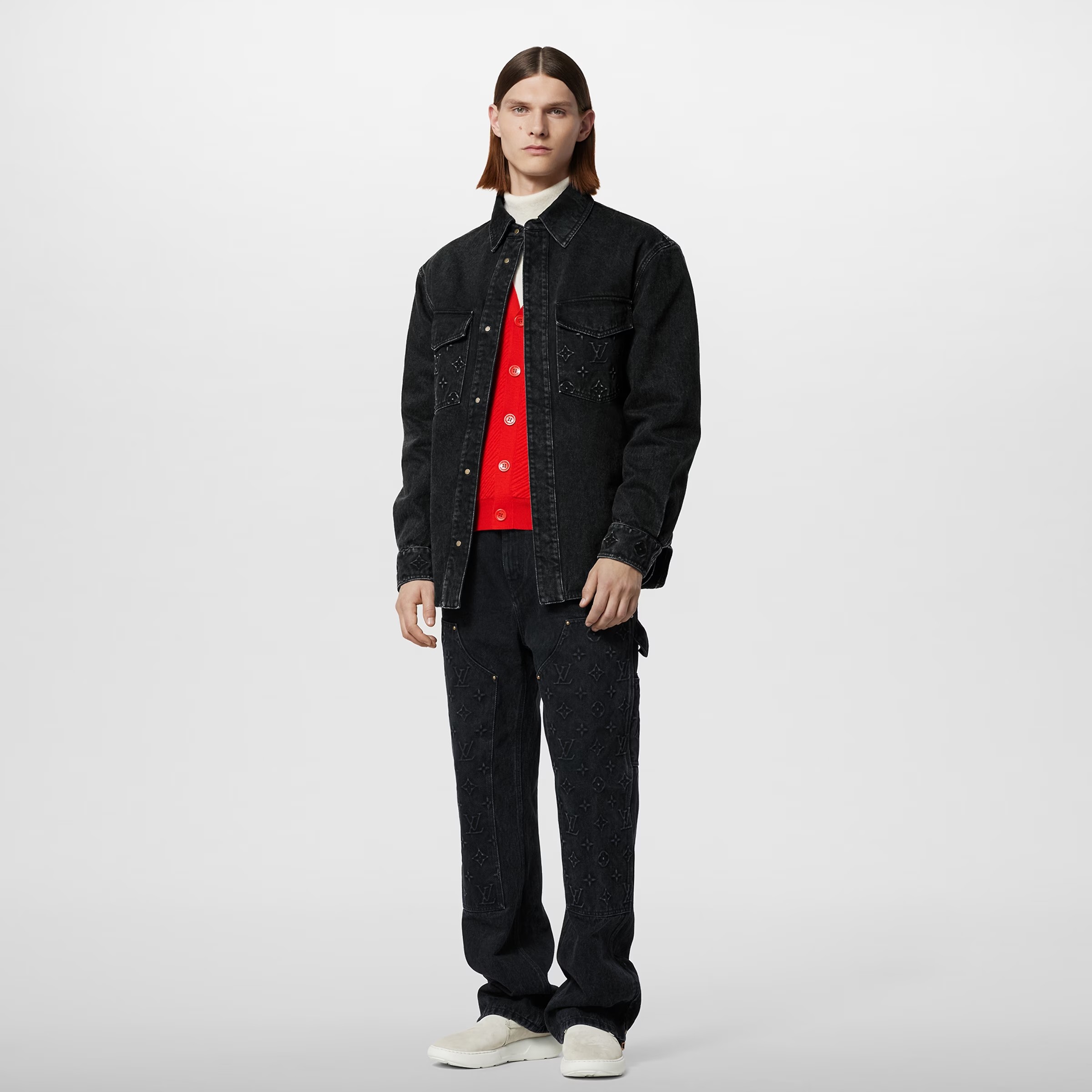 Louis Vuitton Denim Buckle Up Jacket And Pants Set #nigo22157
