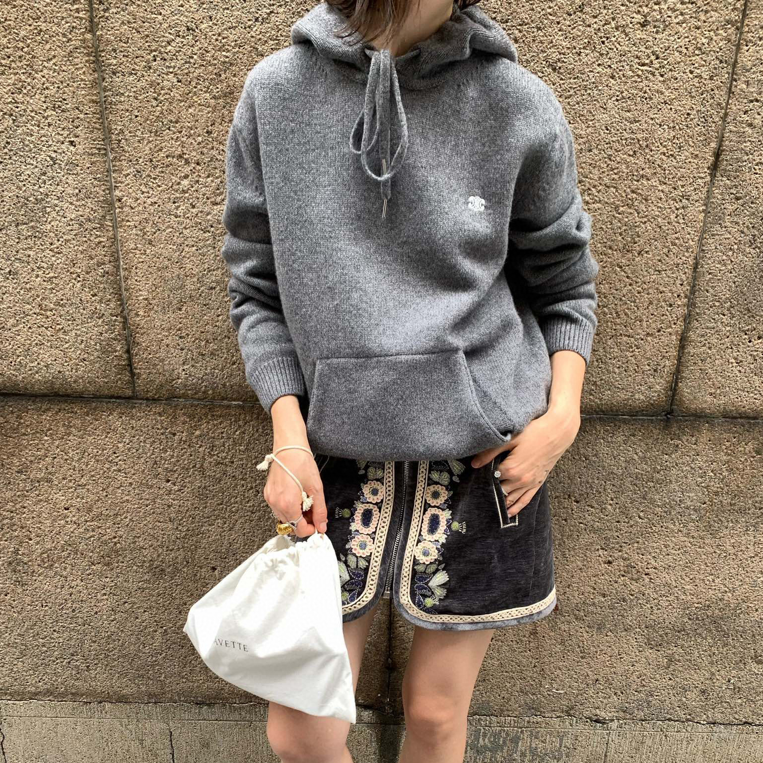 Celine Triomphe Hooded Sweater In Cashmere Wool #nigo96788