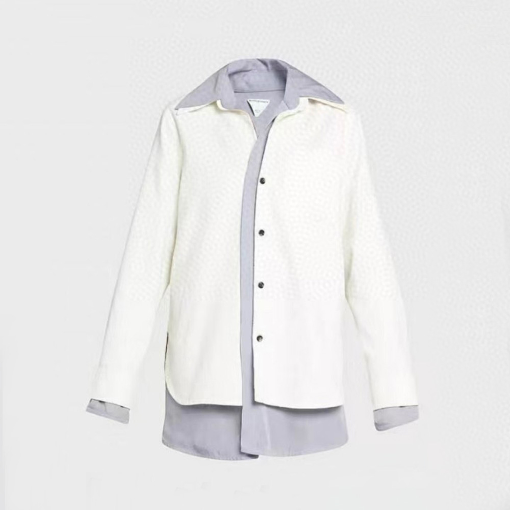 Bottega Veneta Loose Fit Double Layer Cotton Shirt Ngvp #nigo6846